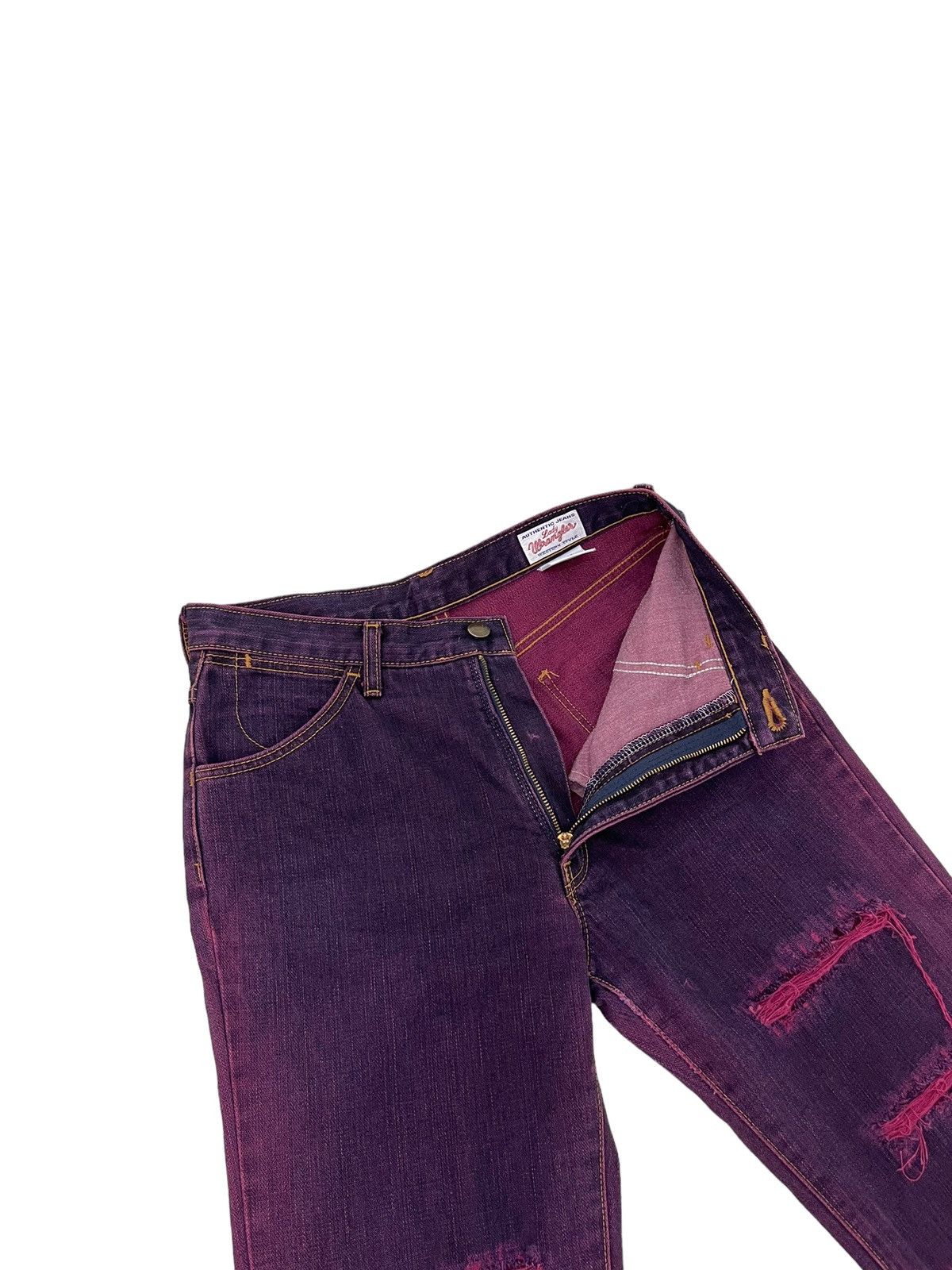 Wrangler Flare Jeans Vtg Wrangler Japan Distress Boot Cut 7🟦2 Size US 29 - 9 Thumbnail