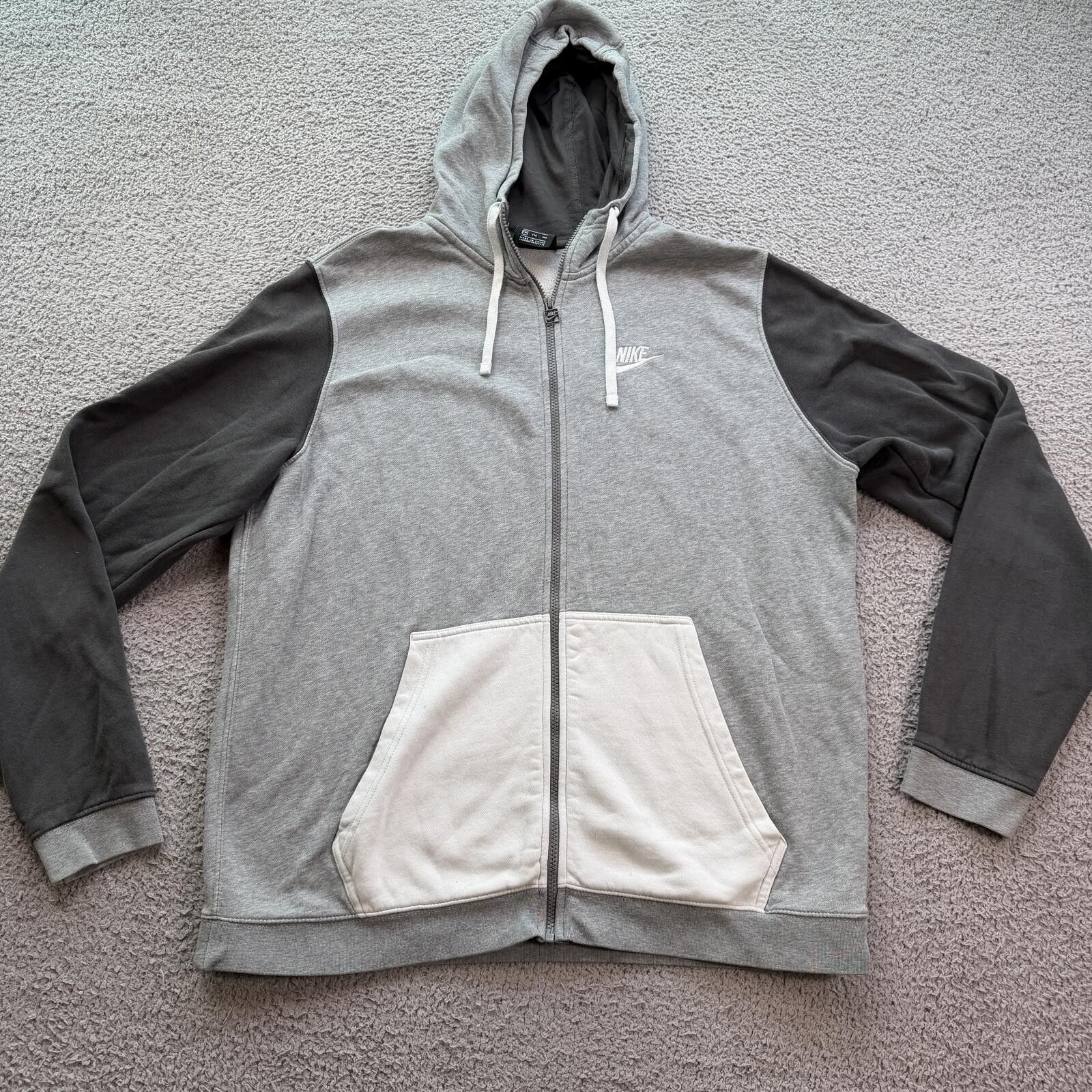 Nike Nike Full Zip Hoodie XXL Gray Charcoal Colorblock Sweatshirt Size US XXL / EU 58 / 5 - 1 Thumbnail