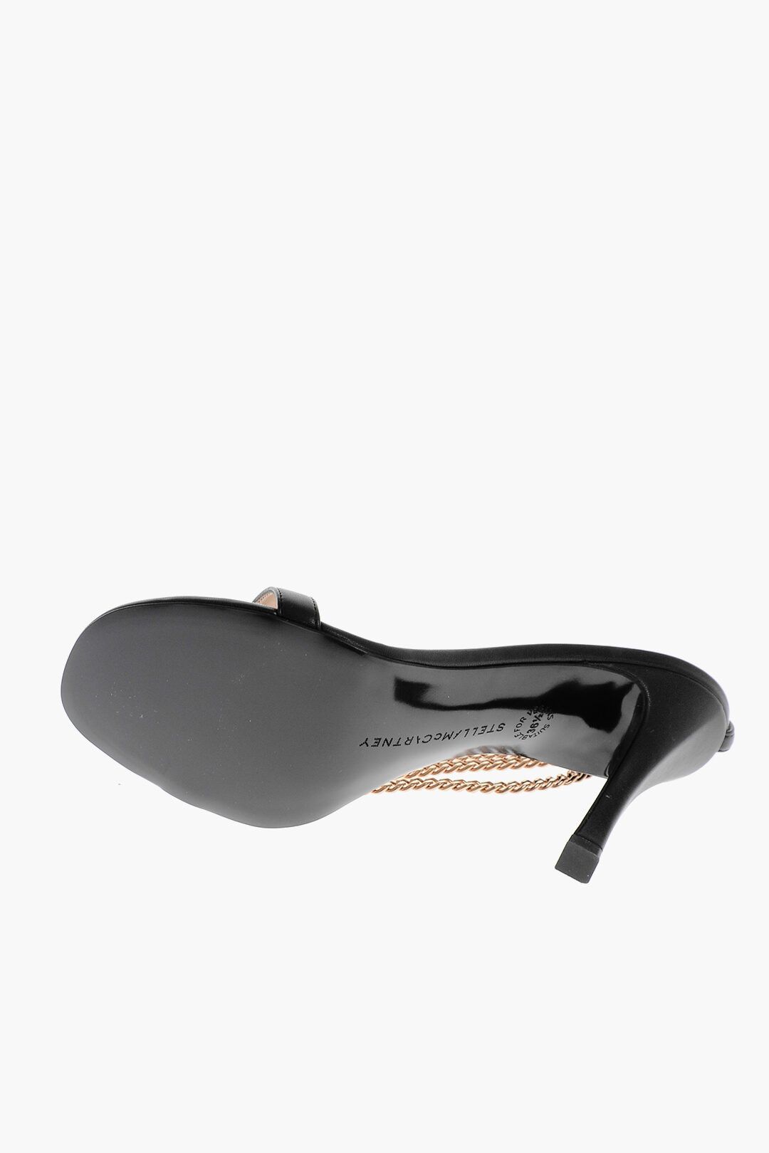 Stella McCartney og1mm0824 Stiletto Heeled With Chain Eco-Leather Sandals Size US 6 / IT 36 - 3 Thumbnail