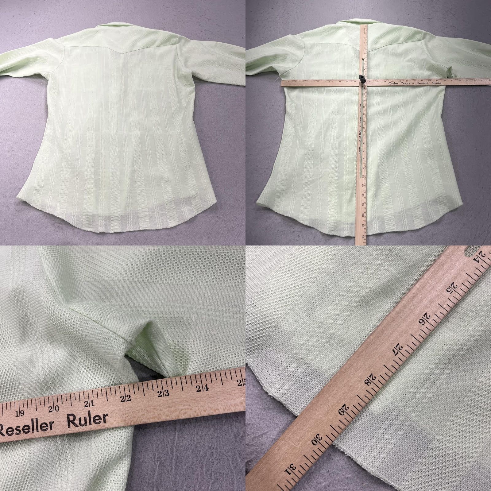 Vintage VINTAGE H Bar C Ranchwear Shirt Mens Large Green Western Snap Permanent Press 70s Size US L / EU 52-54 / 3 - 8 Thumbnail