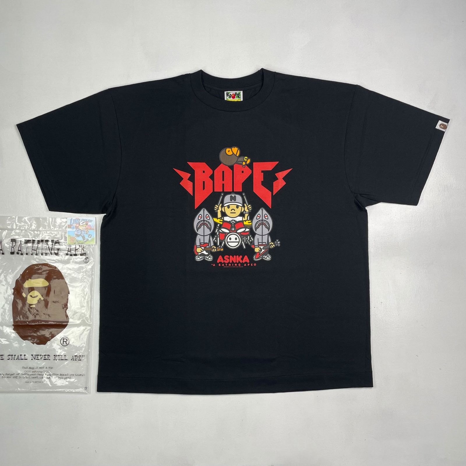 Baby Milo Bape X Bearbrick Tee BABY MILO Figure Relaxed Fit Tee
