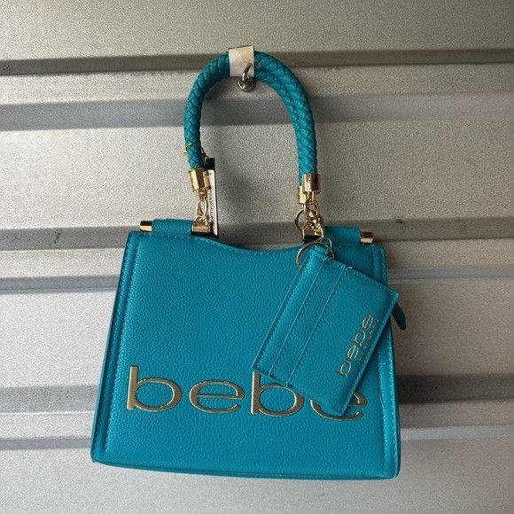 Bebe NWT BEBE FABIOLA TOP HANDLE CROSSBODY CAPRI BLUE Size ONE SIZE - 1 Thumbnail