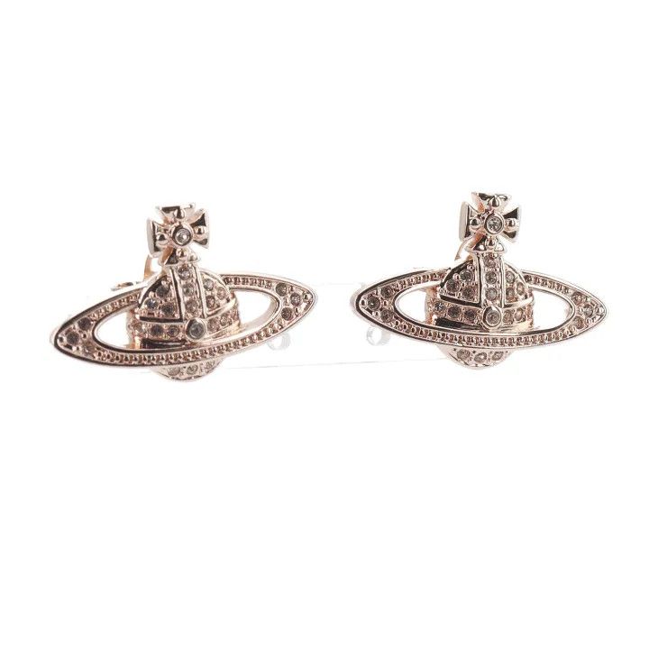 Vivienne Westwood Vivienne Westwood Mini Bas Relief Rose Gold Earrings 0079 Size ONE SIZE - 1 Thumbnail