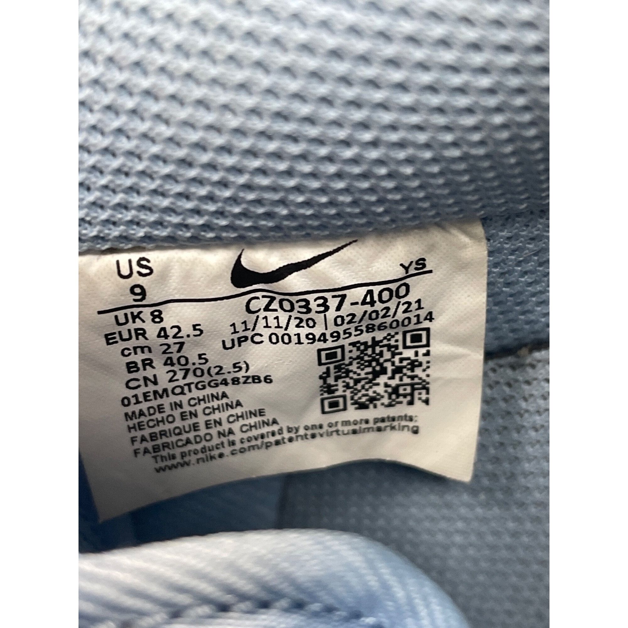 Nike Nike CZ0997-400 Mens Blue Gray AF1 Psychic Low top sneakers Size US 9 / EU 42 - 6 Thumbnail