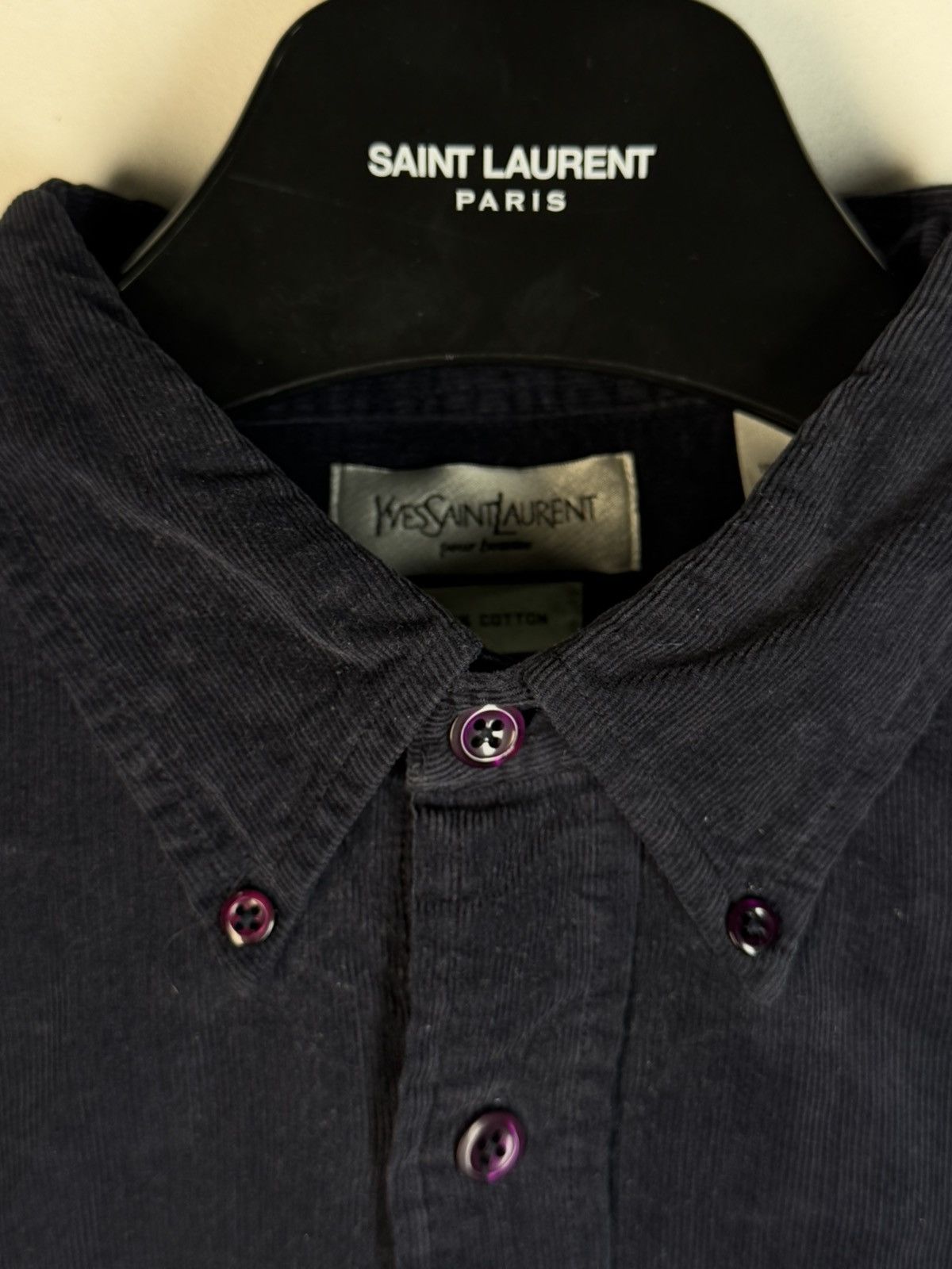 Yves Saint Laurent Corduroy YSL Shirt Velvet Soft YSL Corduroy Shirt Size US XL / EU 56 / 4 - 5 Thumbnail