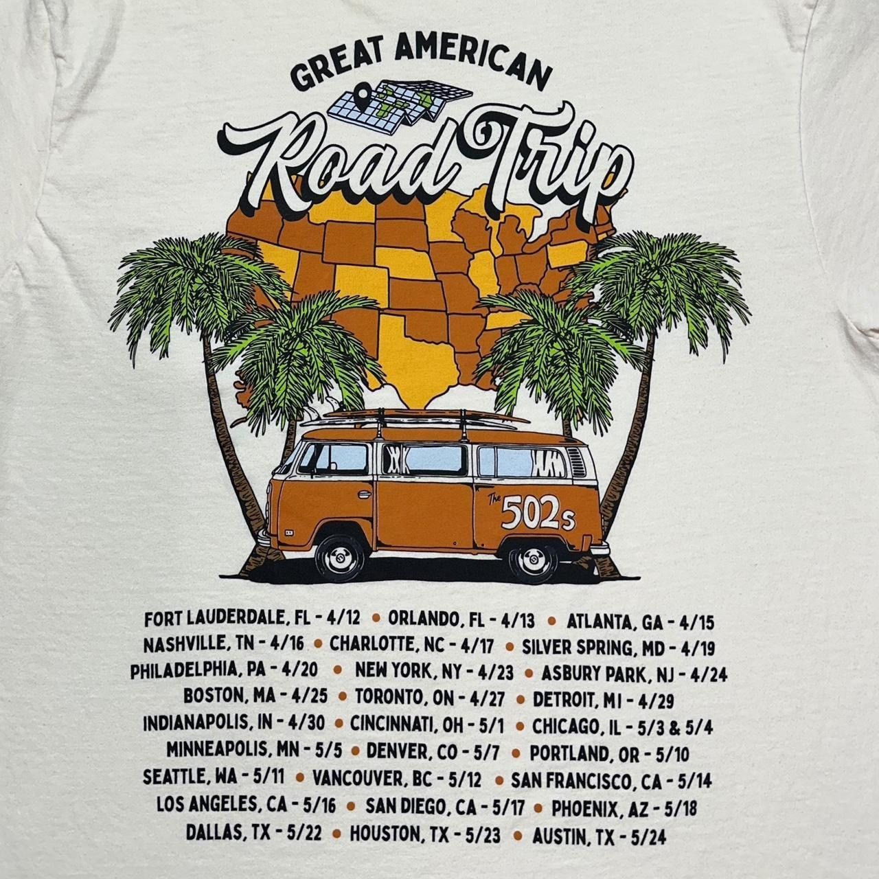Band Tees × Comfort Colors The 502s Great American Roadtrip Tour Spring T-Shirt Size US M / EU 48-50 / 2 - 4 Thumbnail