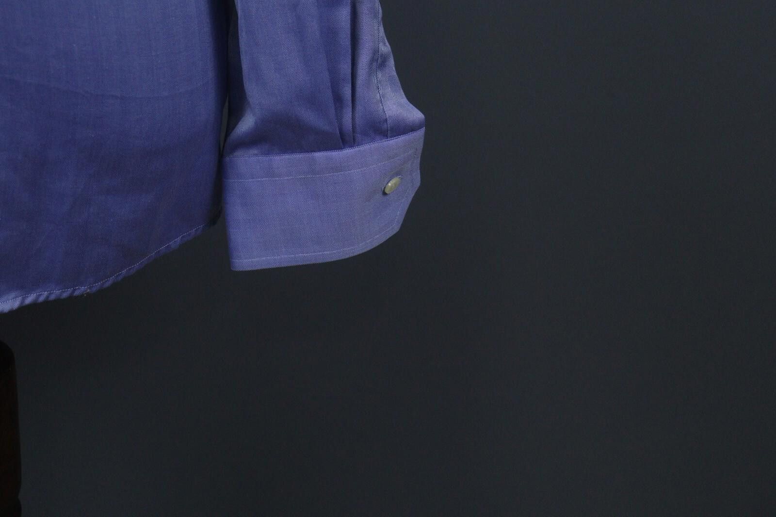 Eton Eton Slim Fit Blue Angle Cuff Shirt Size 40 / 15.75 Size US M / EU 48-50 / 2 - 4 Thumbnail