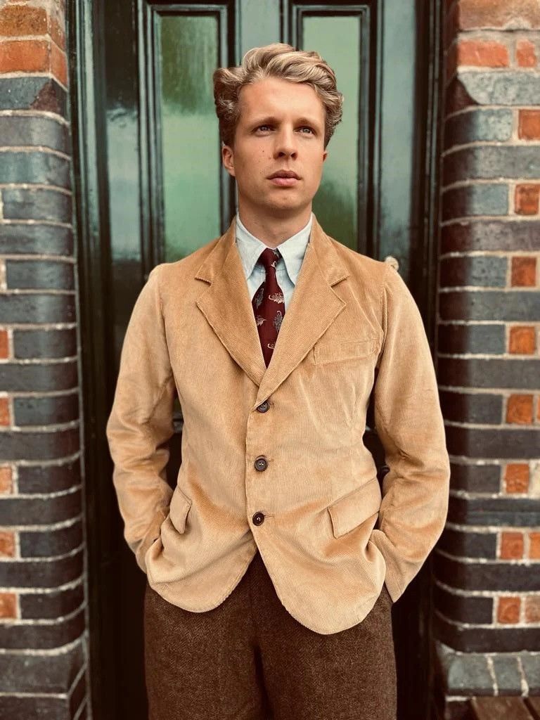Vintage 1930s "Fairbanks" Travellers Jacket - Fawn Corduroy Size US M / EU 48-50 / 2 - 4 Thumbnail