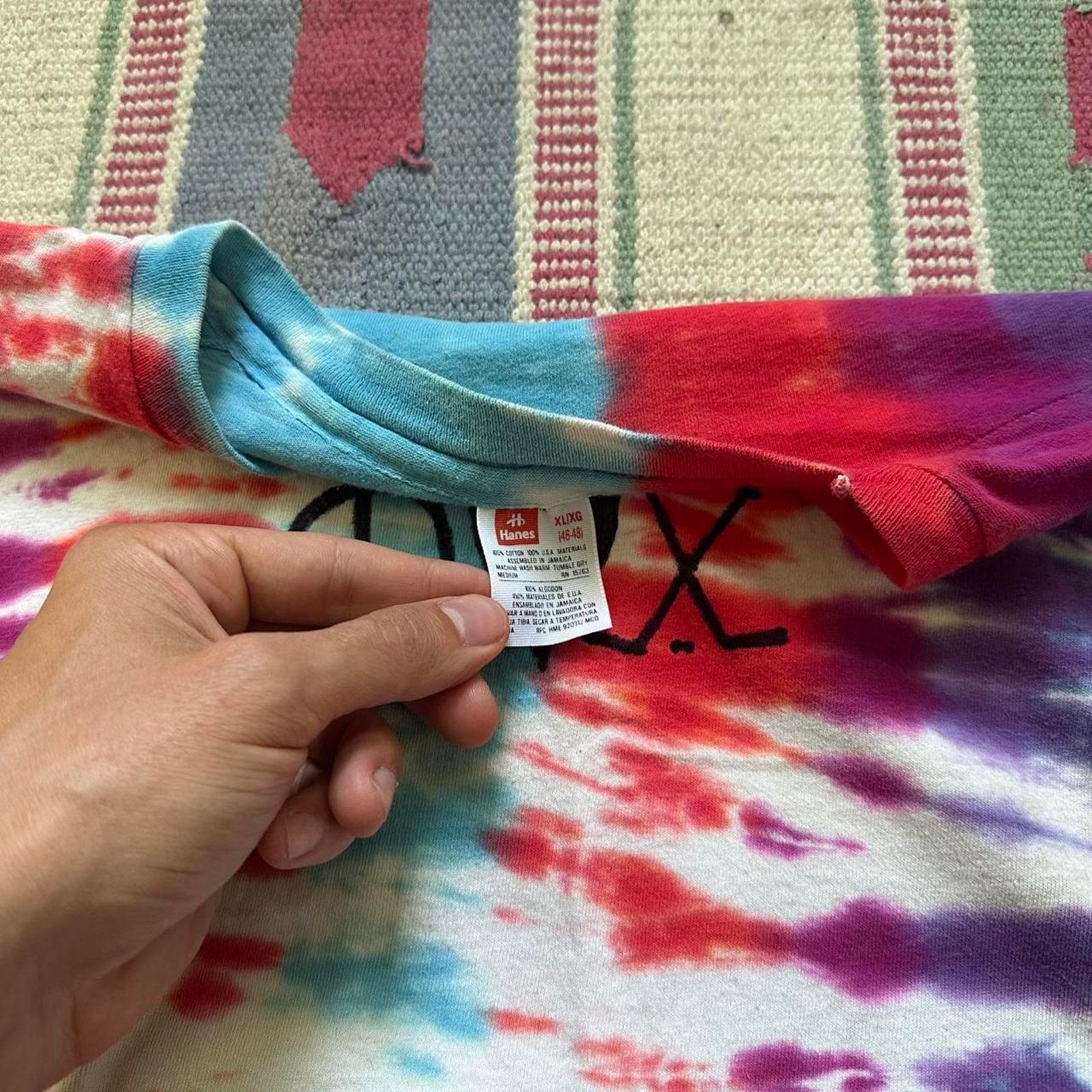 Other × Vintage ICONIC RARE VINTAGE 70S HOCKEY PEACE LOVE TIE DYE SHIRT Size US XL / EU 56 / 4 - 4 Thumbnail