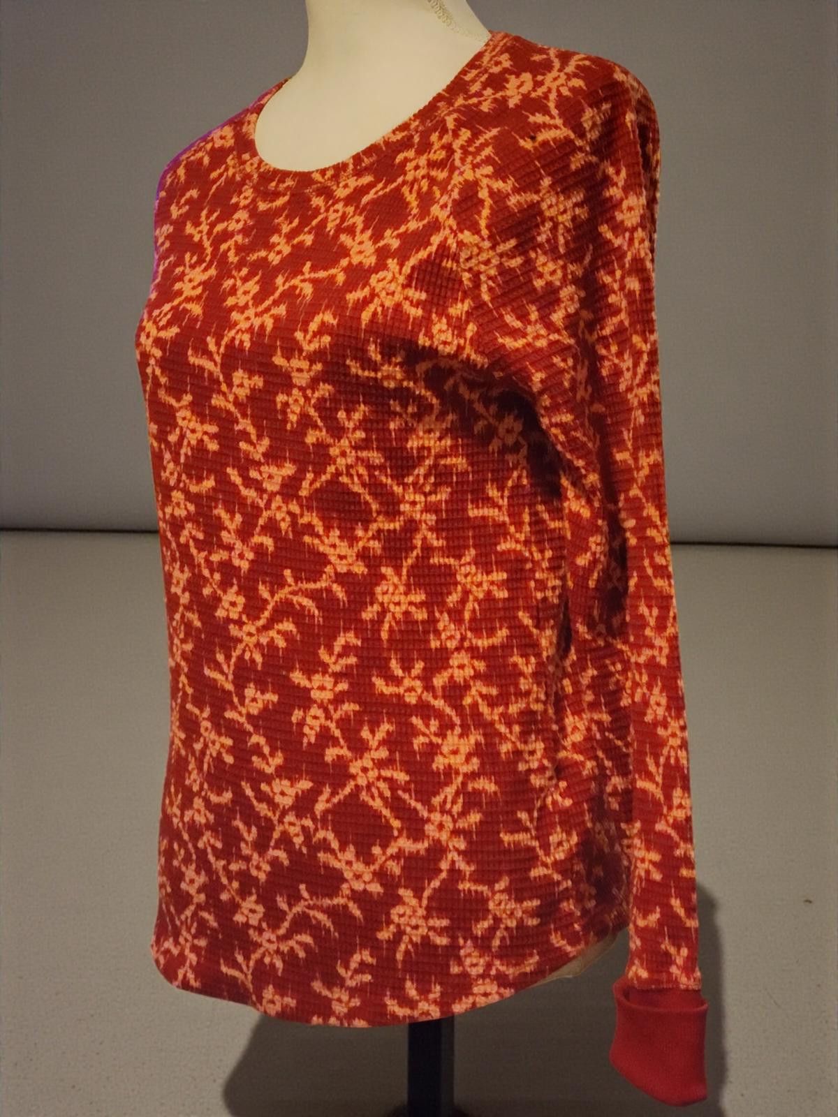 Other Knox Rose Burgundy Print Knit Long Sleeve Top Medium Size M / US 6-8 / IT 42-44 - 4 Thumbnail