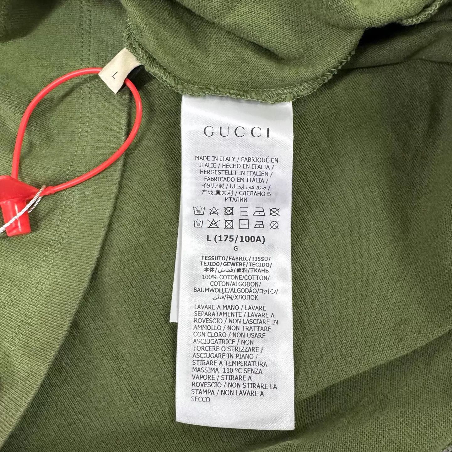 Gucci Gucci x TNF Olive Green Cat Print SS Tee L Size US L / EU 52-54 / 3 - 6 Thumbnail
