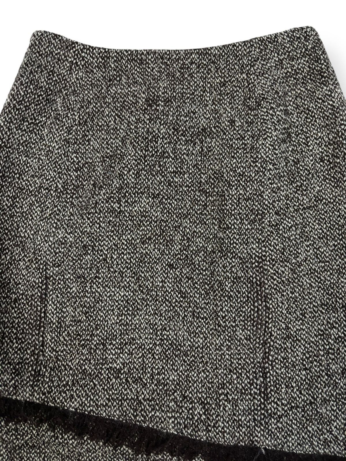 Japanese Brand 22 Octobre Tweed Mini Skirt Asymmetrical Rabanne Fringe Size 24" / US 00 / IT 34 - 5 Thumbnail