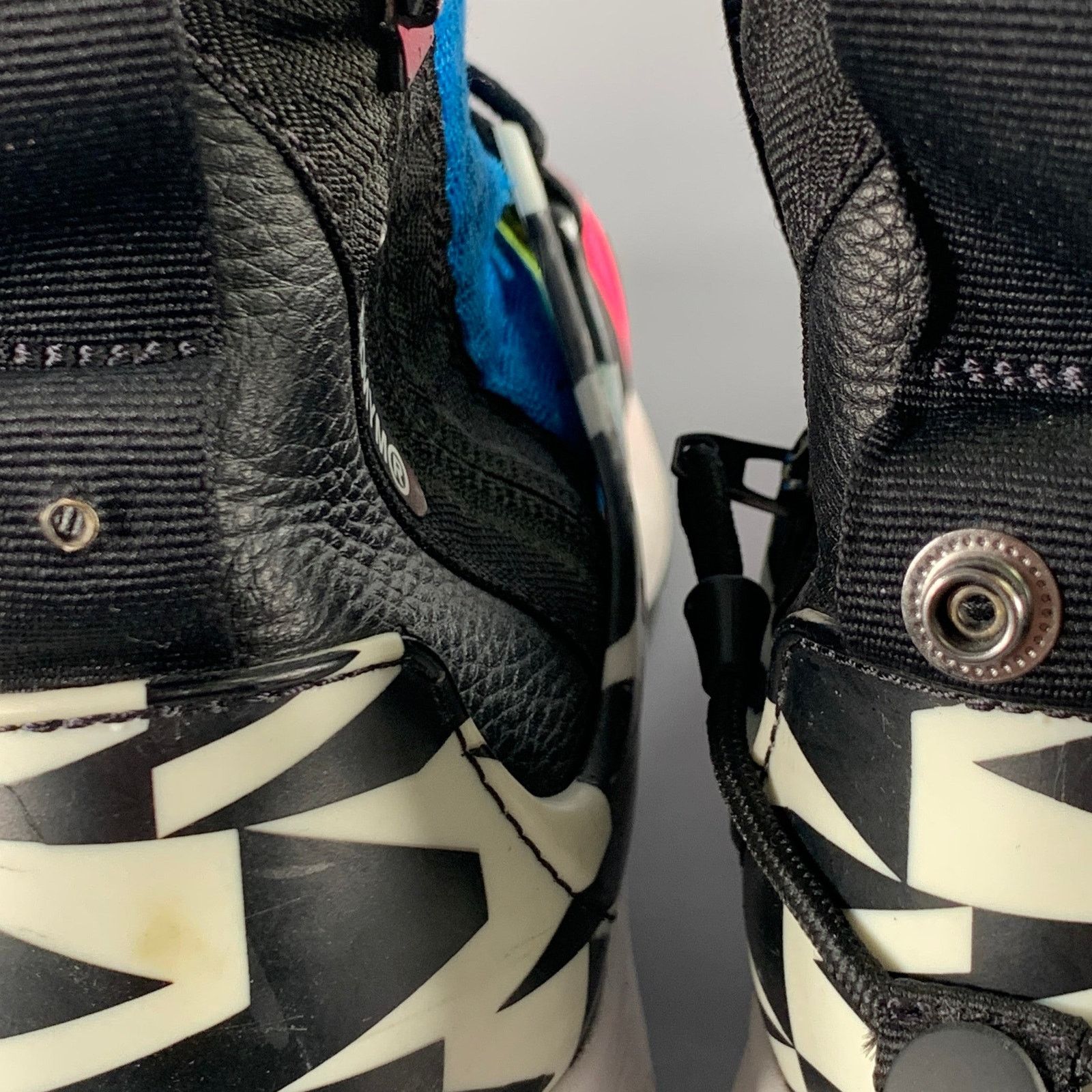 Nike Pink Air Presto Mid Multi Color Block Mesh Zip Up Sneakers Size US 12 / EU 45 - 9 Thumbnail