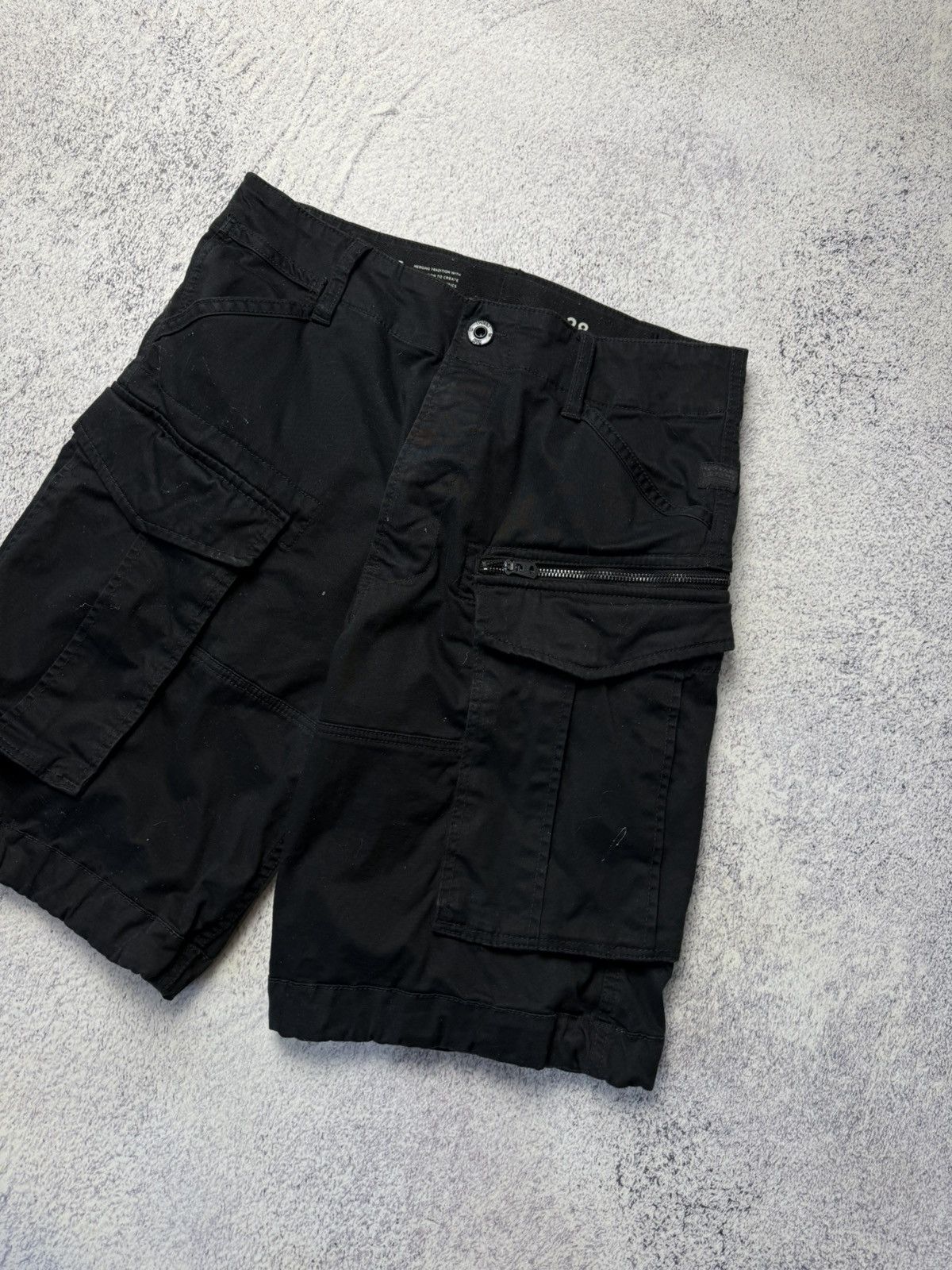G-Star Mens Vintage G Star Raw Cargo Shorts rare army Y2K Size US 28 / EU 44 - 3 Thumbnail