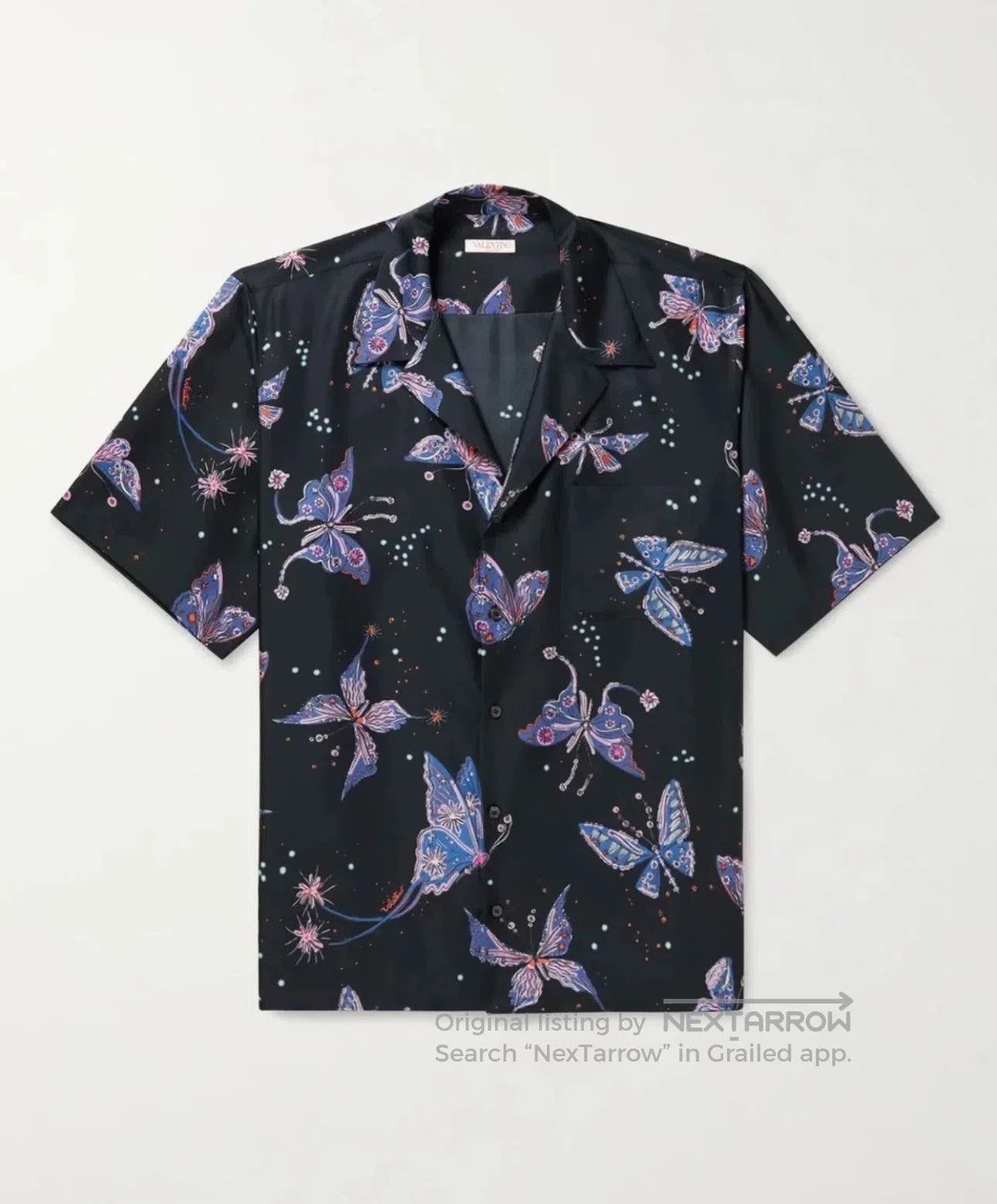 Valentino Valentino Men's Butterfly Print Shirt. Size US M / EU 48-50 / 2 - 6 Thumbnail