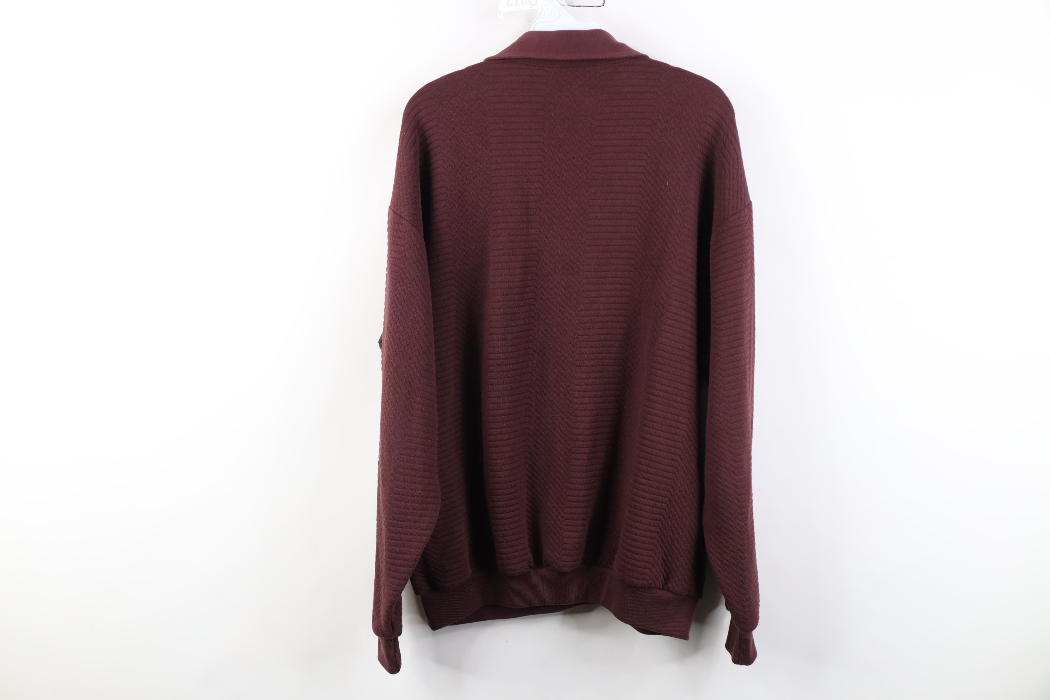 Vintage Vintage 90s Streetwear Textured Knit Pullover Polo Shirt Size US L / EU 52-54 / 3 - 11 Thumbnail