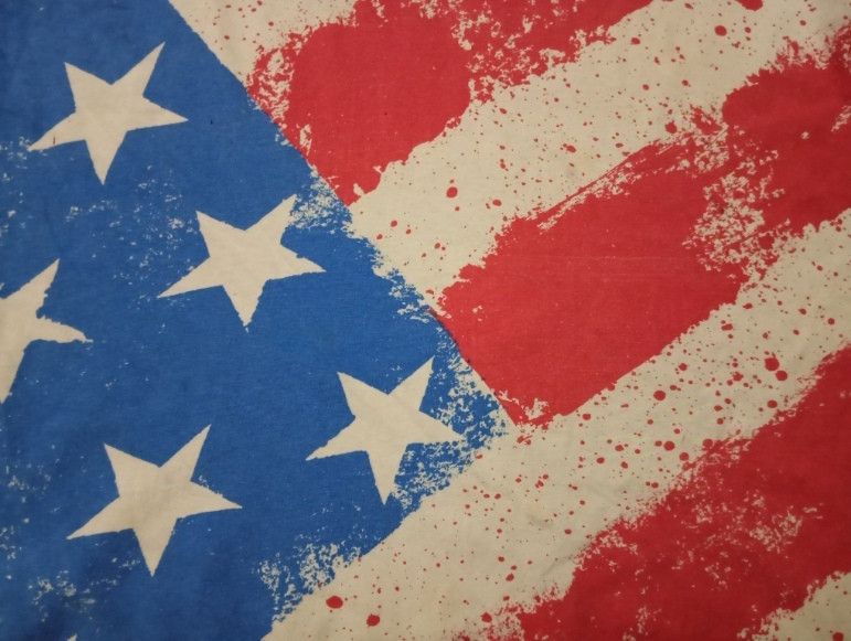 Vintage VTG America Flag Art Painting 🇺🇸 Tshirt 80s 90s USA Size US XL / EU 56 / 4 - 1 Thumbnail