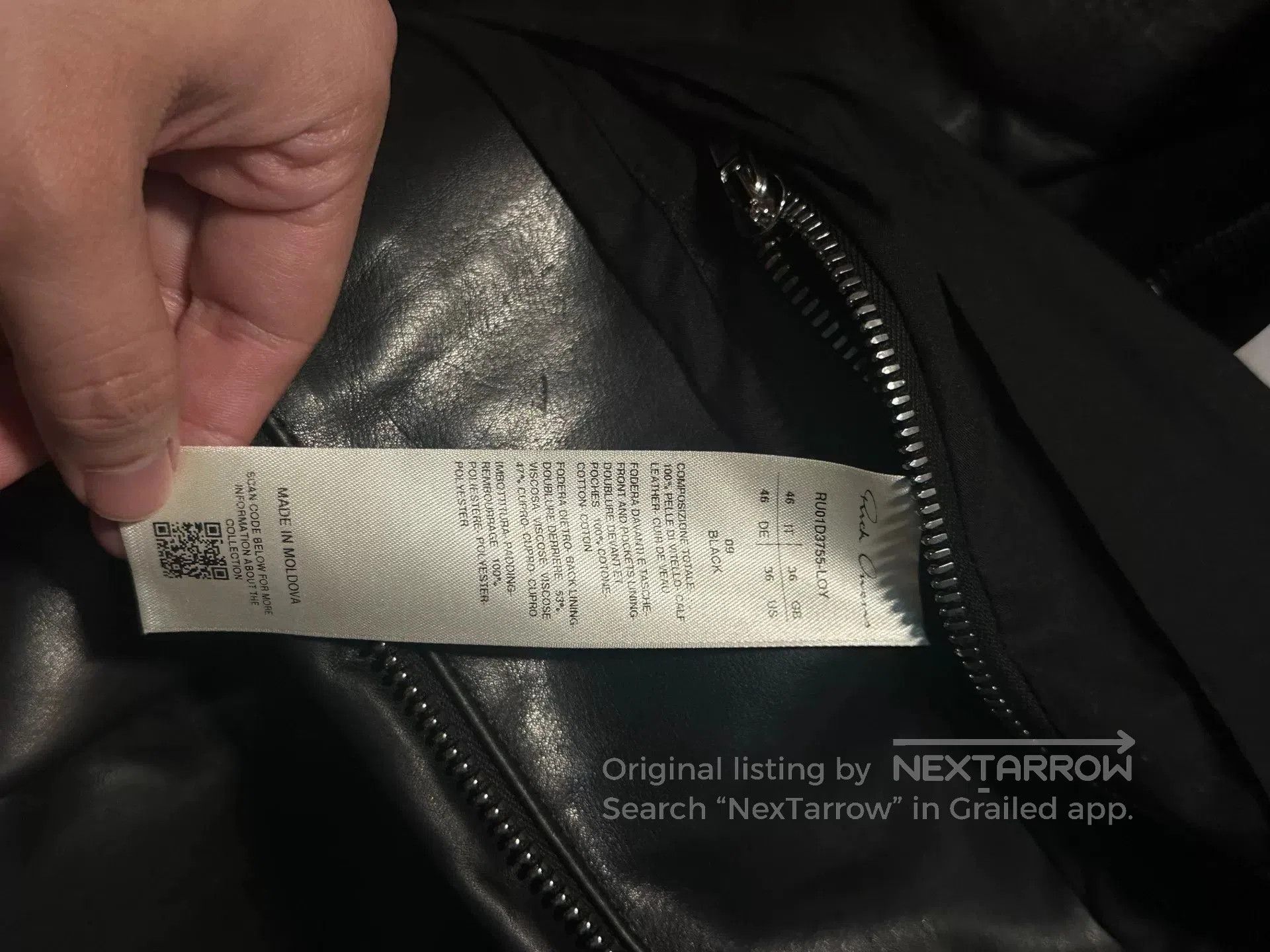 Rick Owens Black Rick Owens Leather Jacket. Size US S / EU 44-46 / 1 - 3 Thumbnail