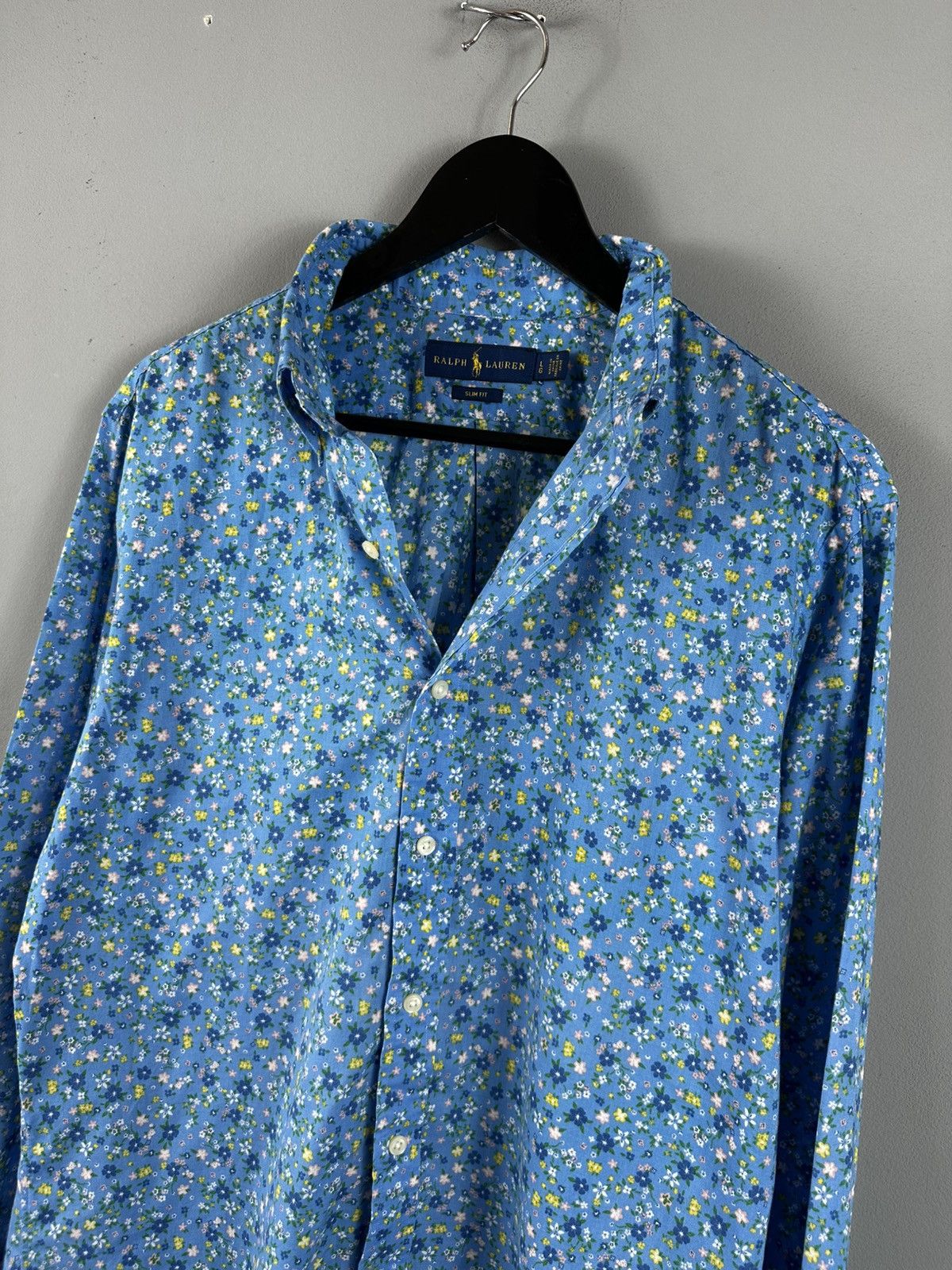Designer POLO RALPH LAUREN Button Down Shirt Men Large Poplin Floral Size US L / EU 52-54 / 3 - 2 Thumbnail