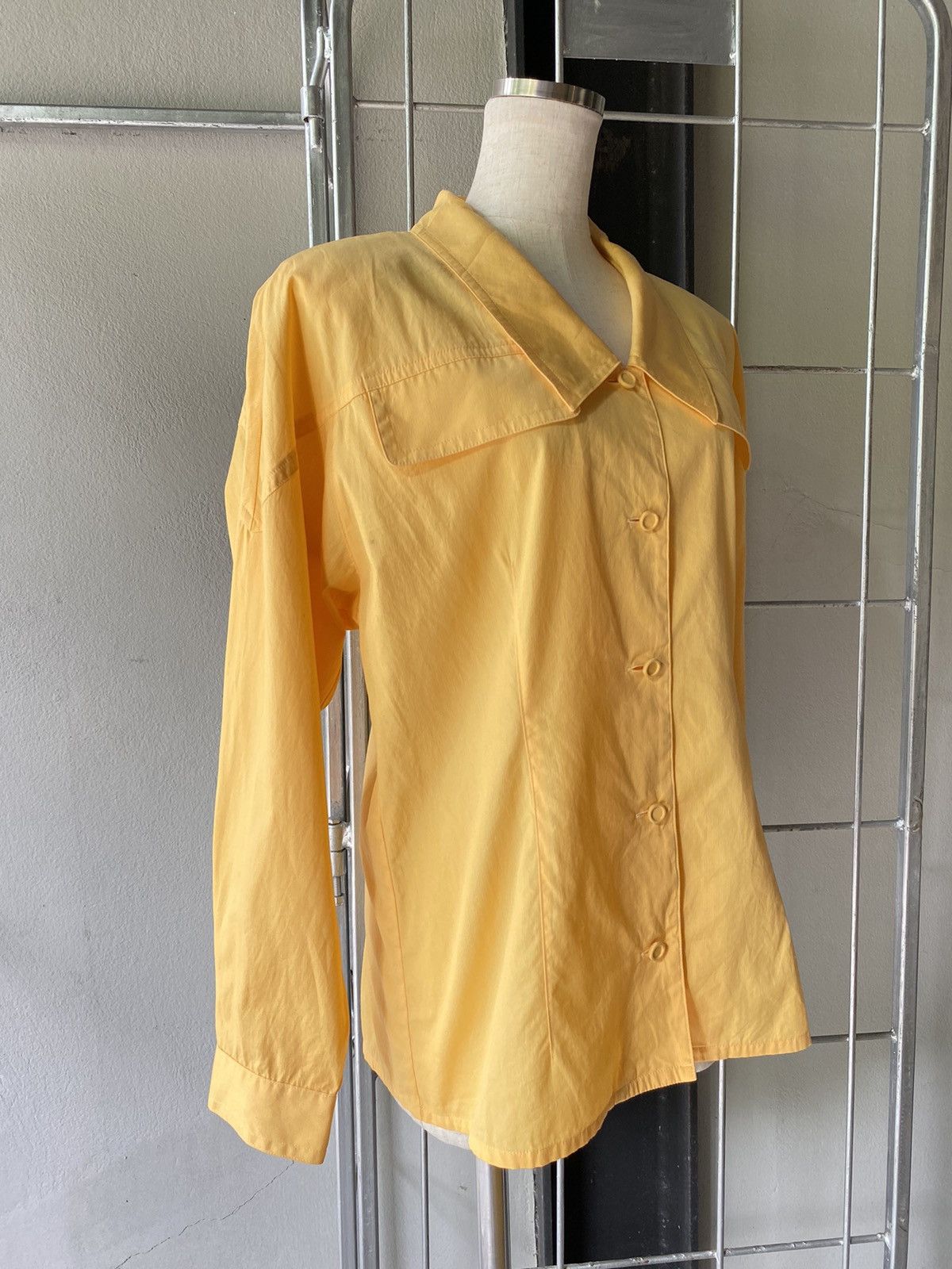 Lancel LANCEL Yellow Long-Sleeve Shirt Size L / US 10 / IT 46 - 11 Thumbnail