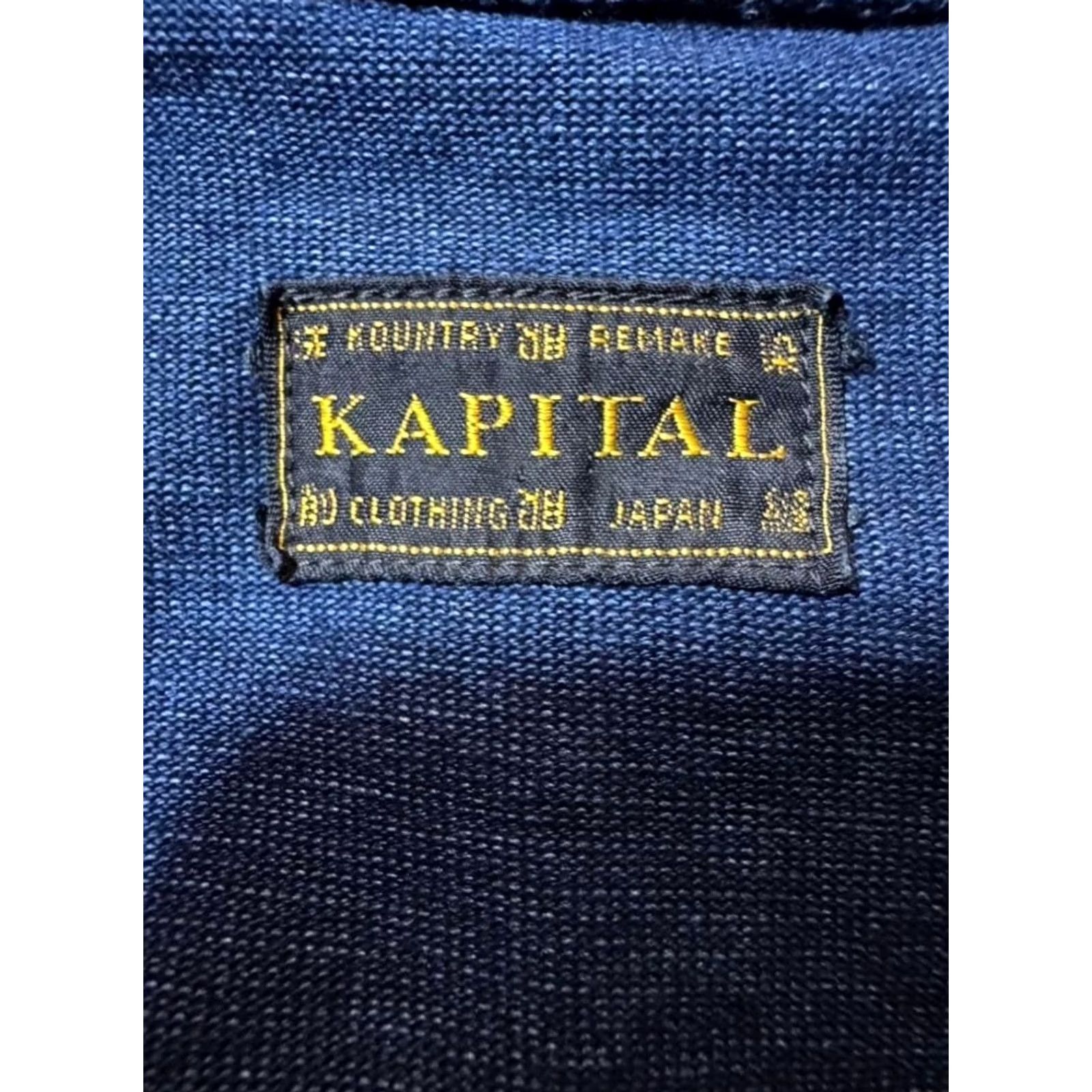 Kapital KAPITAL Jacket Men's Size 3 Indigo Tenjiku Sashiko Furoshiki Embroidered Cotton Casual Size US S / EU 44-46 / 1 - 3 Thumbnail