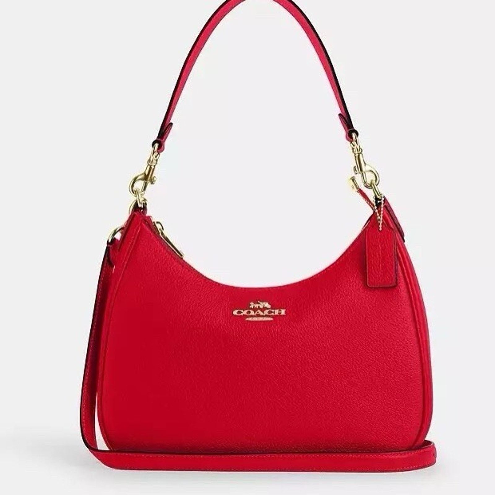 Coach NWT Coach Teri Hobo Bag Leather CV935 Bold Red Size ONE SIZE - 8 Thumbnail