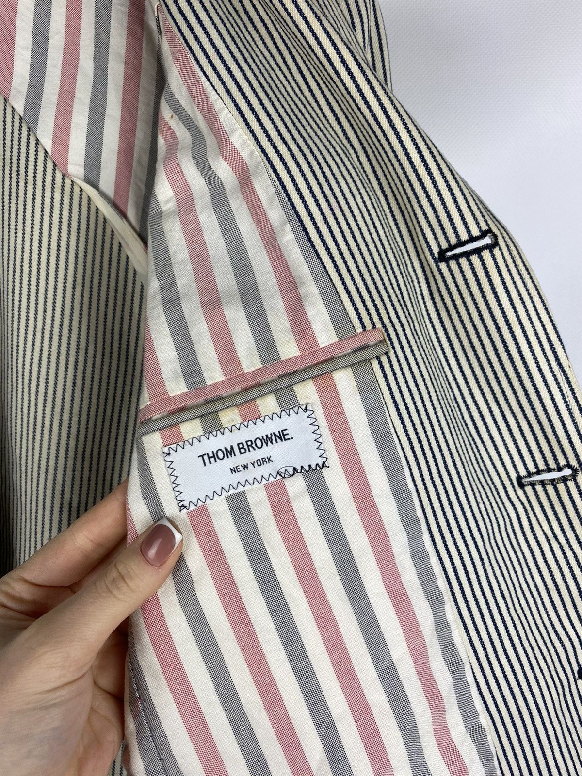 Thom Browne Thom Browne Men’s Striped Blazer Jacket Sport Coat Size 40 Size 40R - 22 Thumbnail