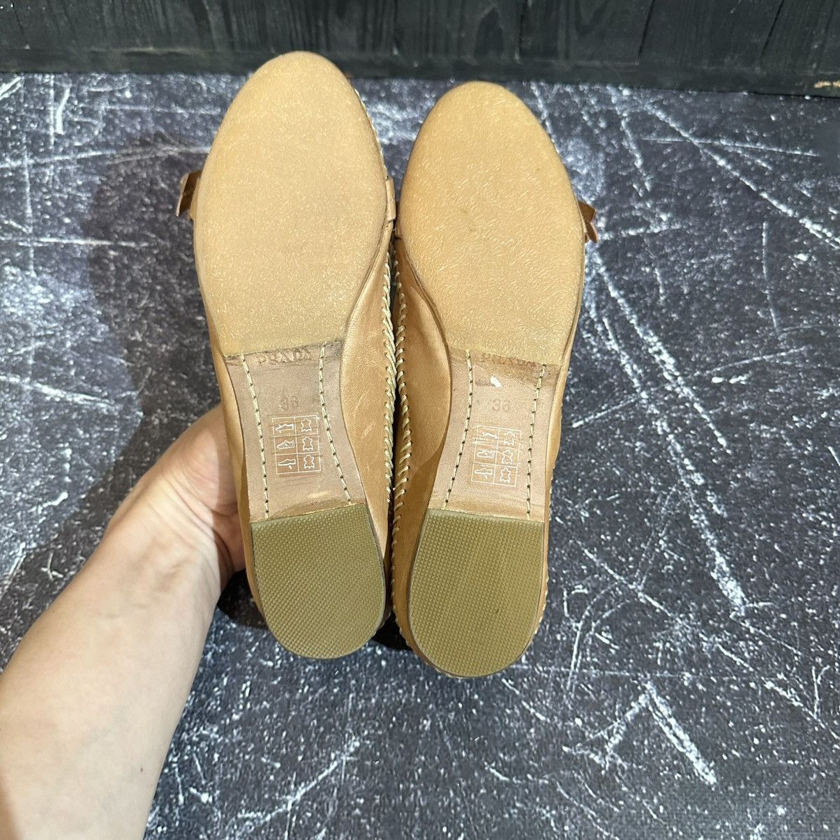Prada PRADA - Leather Women’s Ballet flats size 36 Size US 6 / IT 36 - 11 Thumbnail