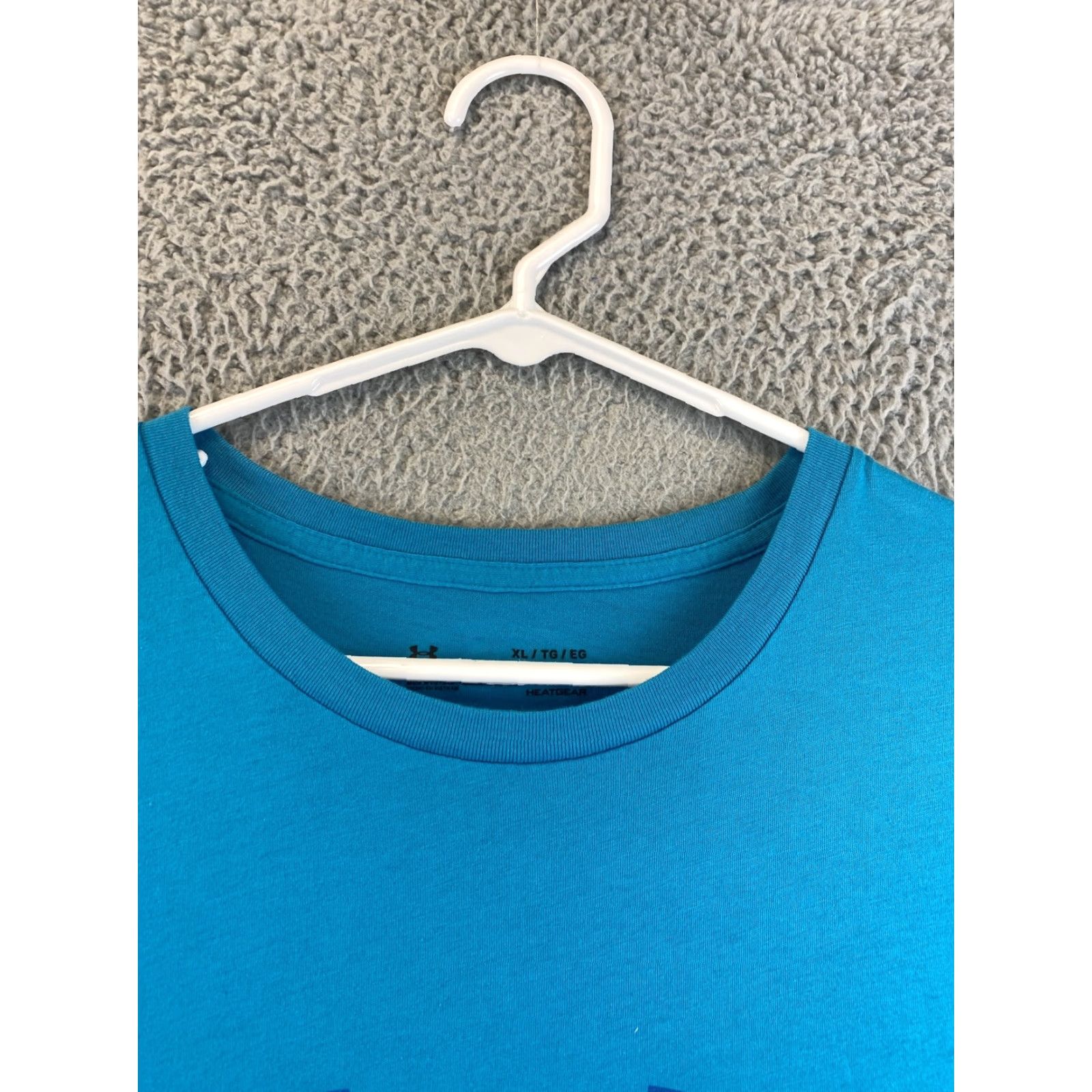 Under Armour Under Armour UA Men's Logo Cotton Green T-Shirt Blue /88-31 XL Logo Crew Neck Short Sleeve Jersey Jersey Cotton T-Shirt Blue Green Under Armour Size US XL / EU 56 / 4 - 4 Thumbnail