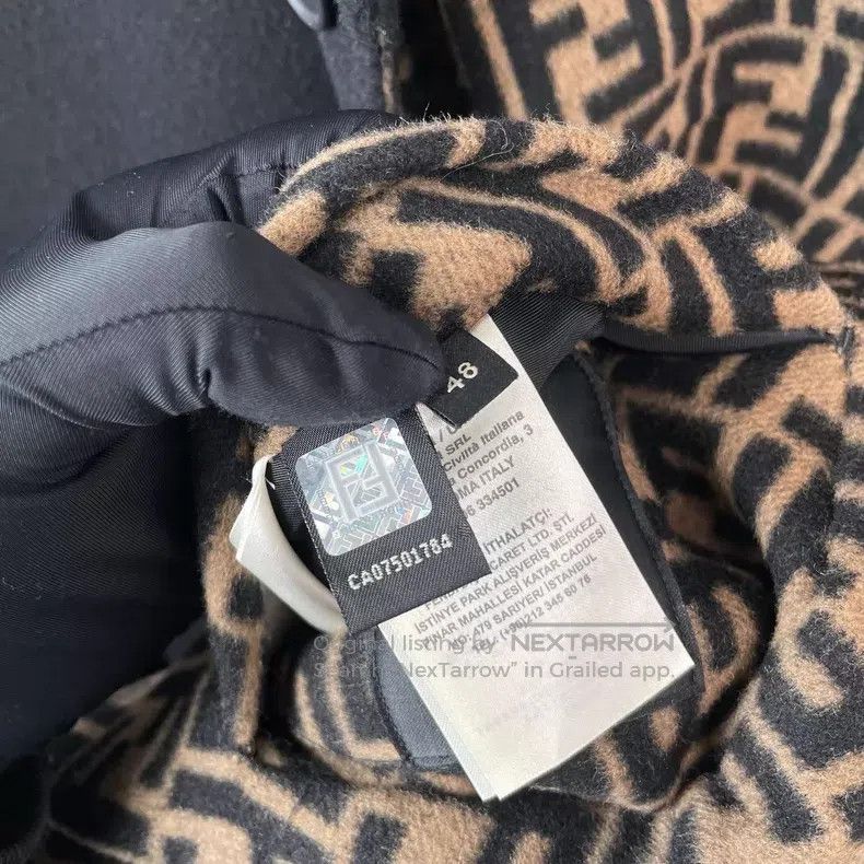 Fendi Fendi Double-Sided Monogram Wool Coat, Black Size US M / EU 48-50 / 2 - 3 Thumbnail