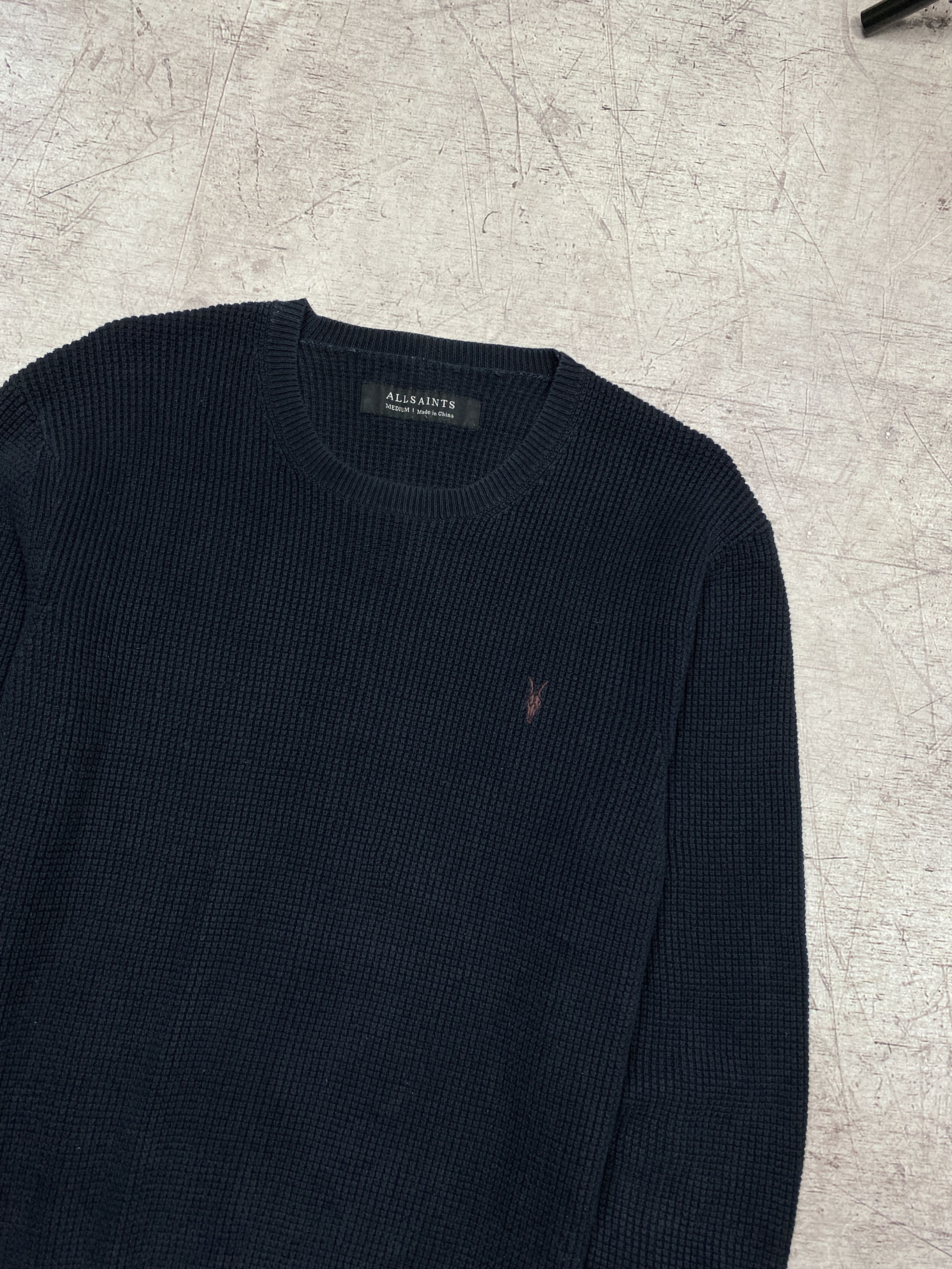 Allsaints Allsaint Vintage Mens Trias Crew Neck Knit Sweater Size US M / EU 48-50 / 2 - 2 Thumbnail