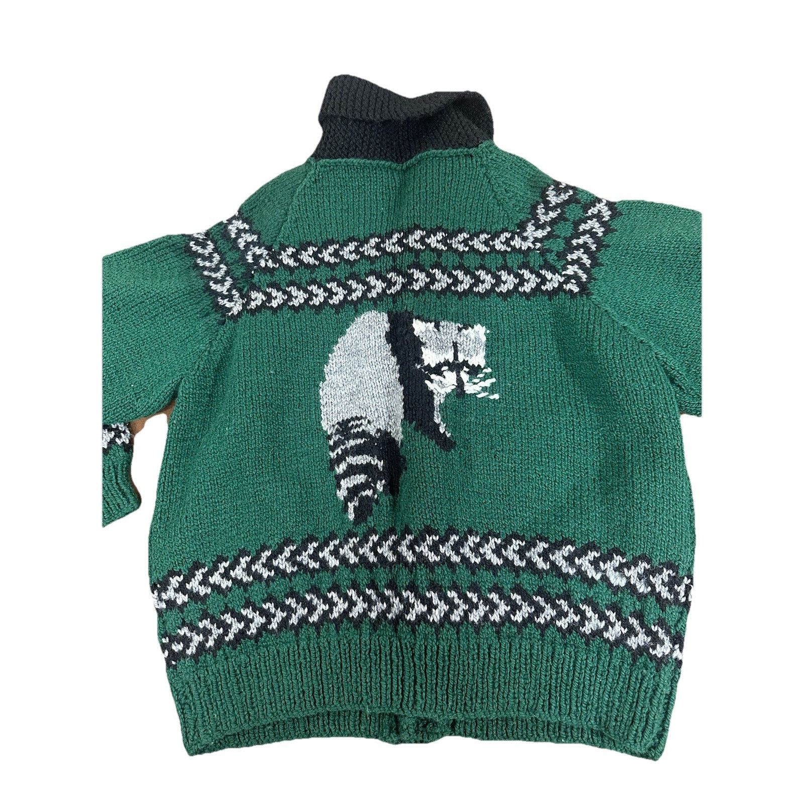 Handmade Vintage Wool Knit Sweater Pullover Button Up Cardigan Animal Size US L / EU 52-54 / 3 - 4 Thumbnail