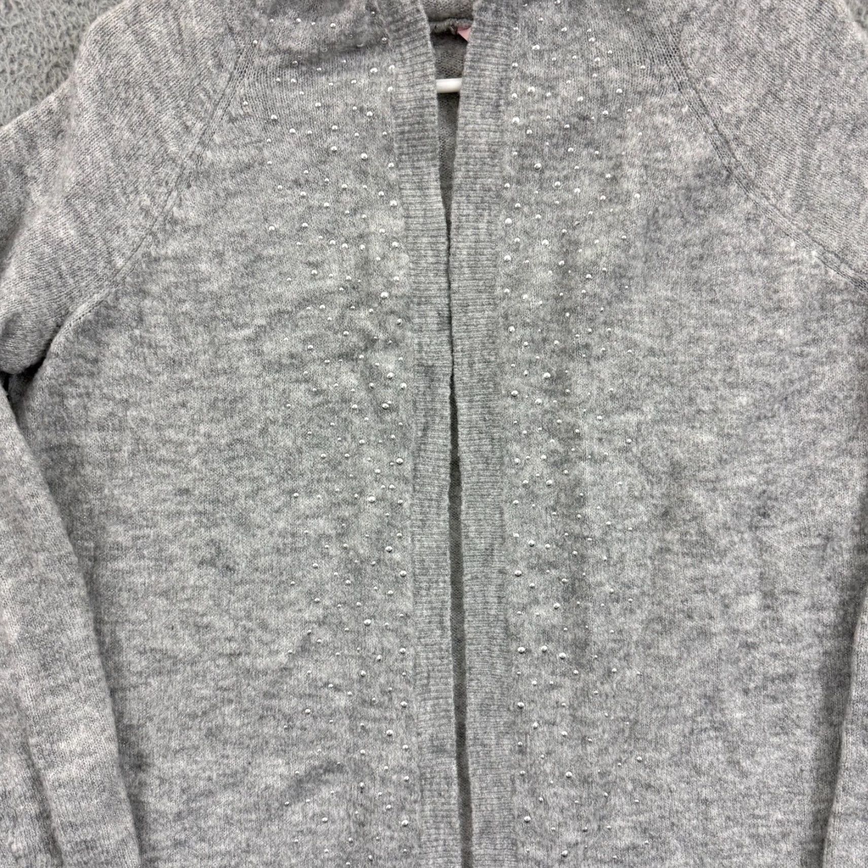 Juicy Couture Juicy Couture Open Sweater Cardigan Hoodie Women XL Gray Long Sleeve Lightweight Knit Zip Crew Neck"} Size XL / US 12-14 / IT 48-50 - 4 Thumbnail