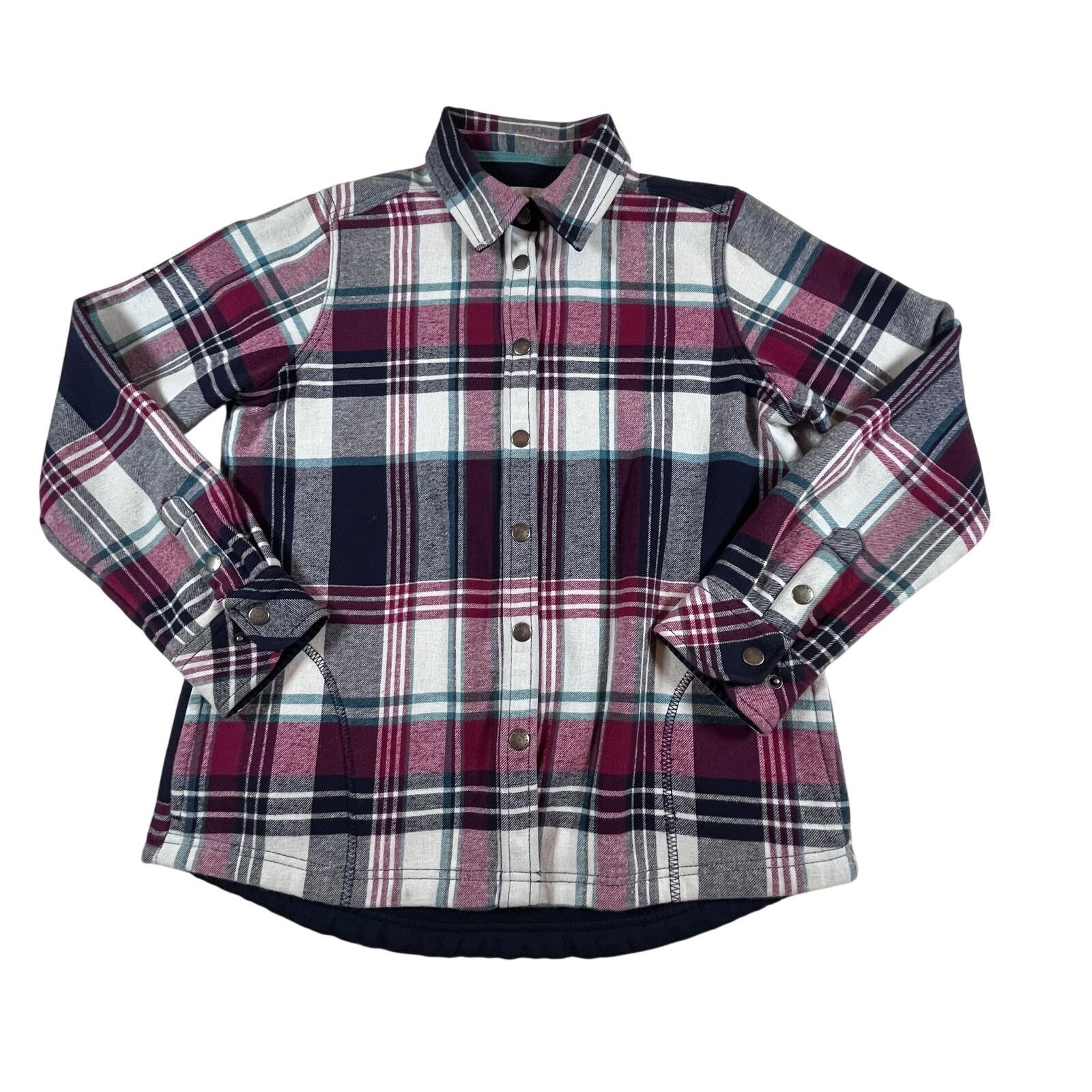 Orvis ORVIS PLAID COTTON FLANNEL FLEECE SHIRT JACKET SNAP BUTTONS Size S / US 4 / IT 40 - 1 Thumbnail