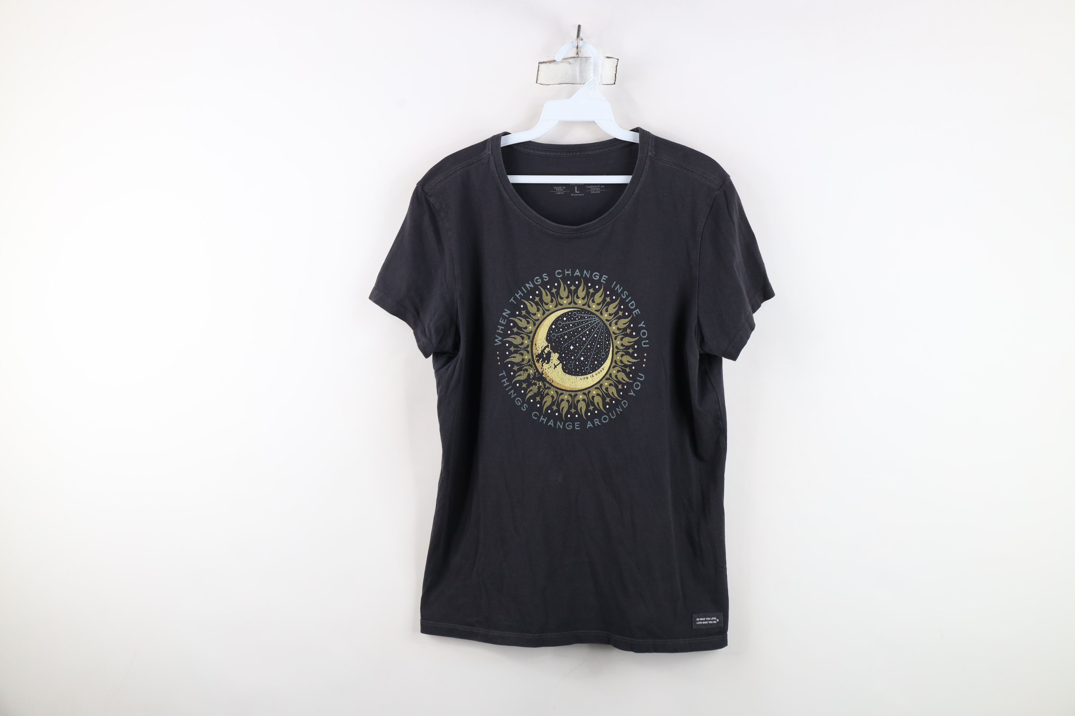 Life is Good Life Is Good Celestial Sun Moon Stars T-Shirt Gray Size L / US 10 / IT 46 - 1 Thumbnail