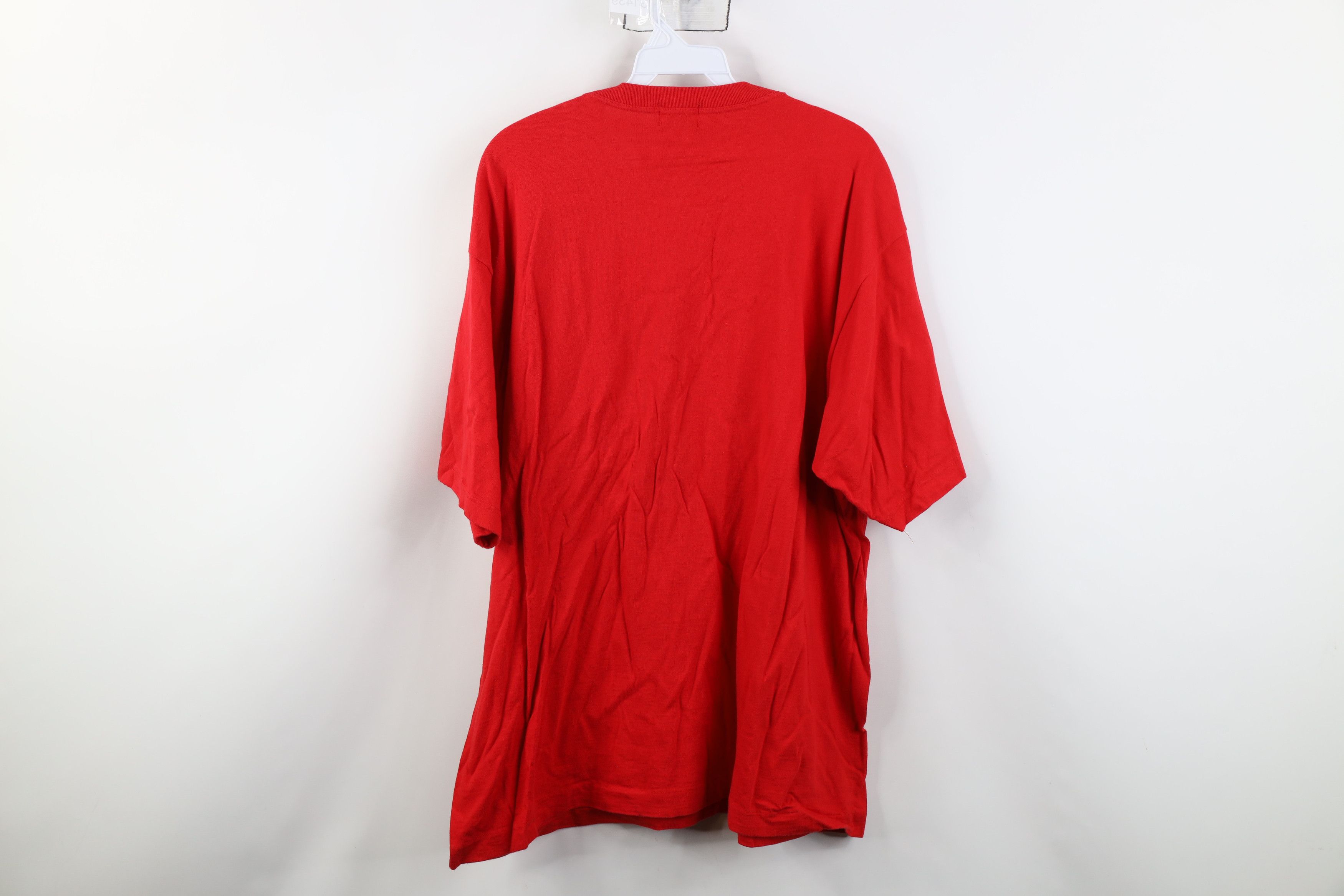 Vintage Vintage 90s Streetwear Heavy Cotton Pocket T-Shirt Red USA Size US XL / EU 56 / 4 - 11 Thumbnail