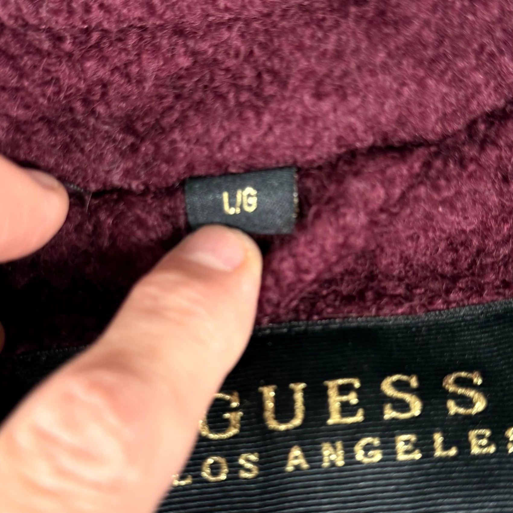 Guess VINTAGE? No — Guess Wool Blend Pea Coat L Womens Burgundy Floral Lining Button Closure Zippered Sleeves Mid-Length Winter Outerwear Coat Size L / US 10 / IT 46 - 6 Thumbnail