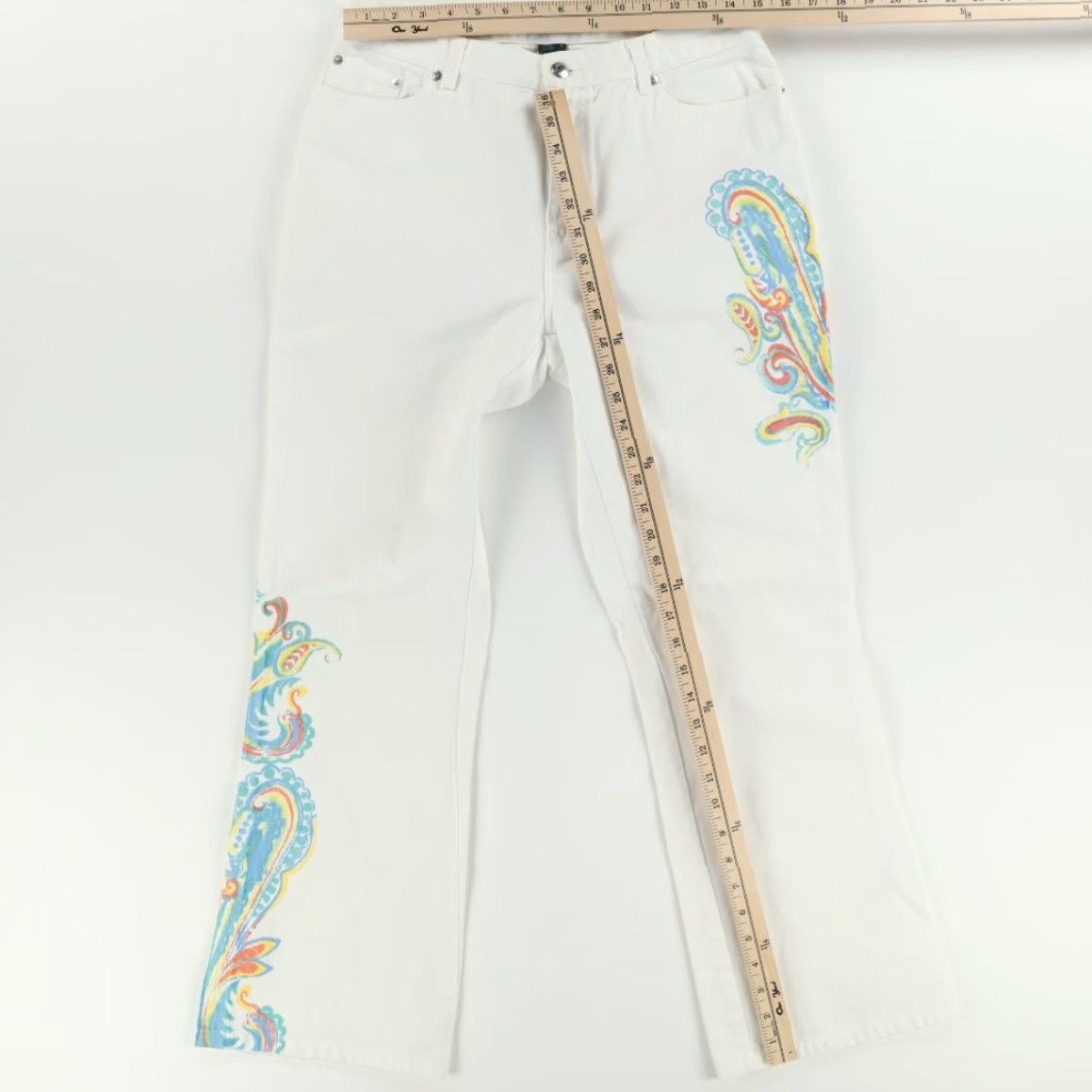 Ralph Lauren Lauren Ralph Lauren Graphic Cotton Canvas Jeans White Women's 10 Size 32" / US 10 / IT 46 - 3 Thumbnail