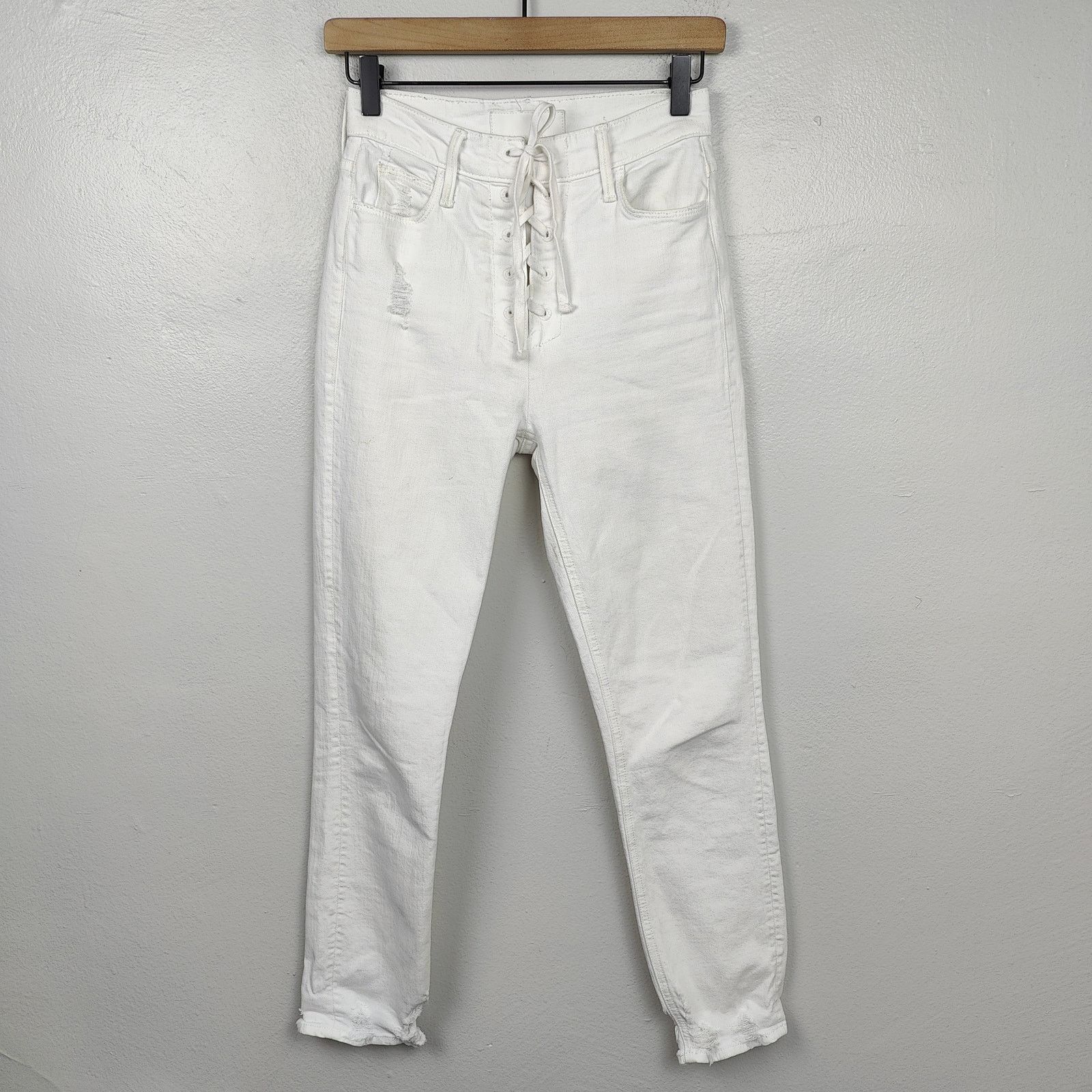 MOTHER Mother The Lace Up Dazzler Ankle Chew Jeans Womens 25 Size 25" / US 0 / IT 36 - 1 Thumbnail