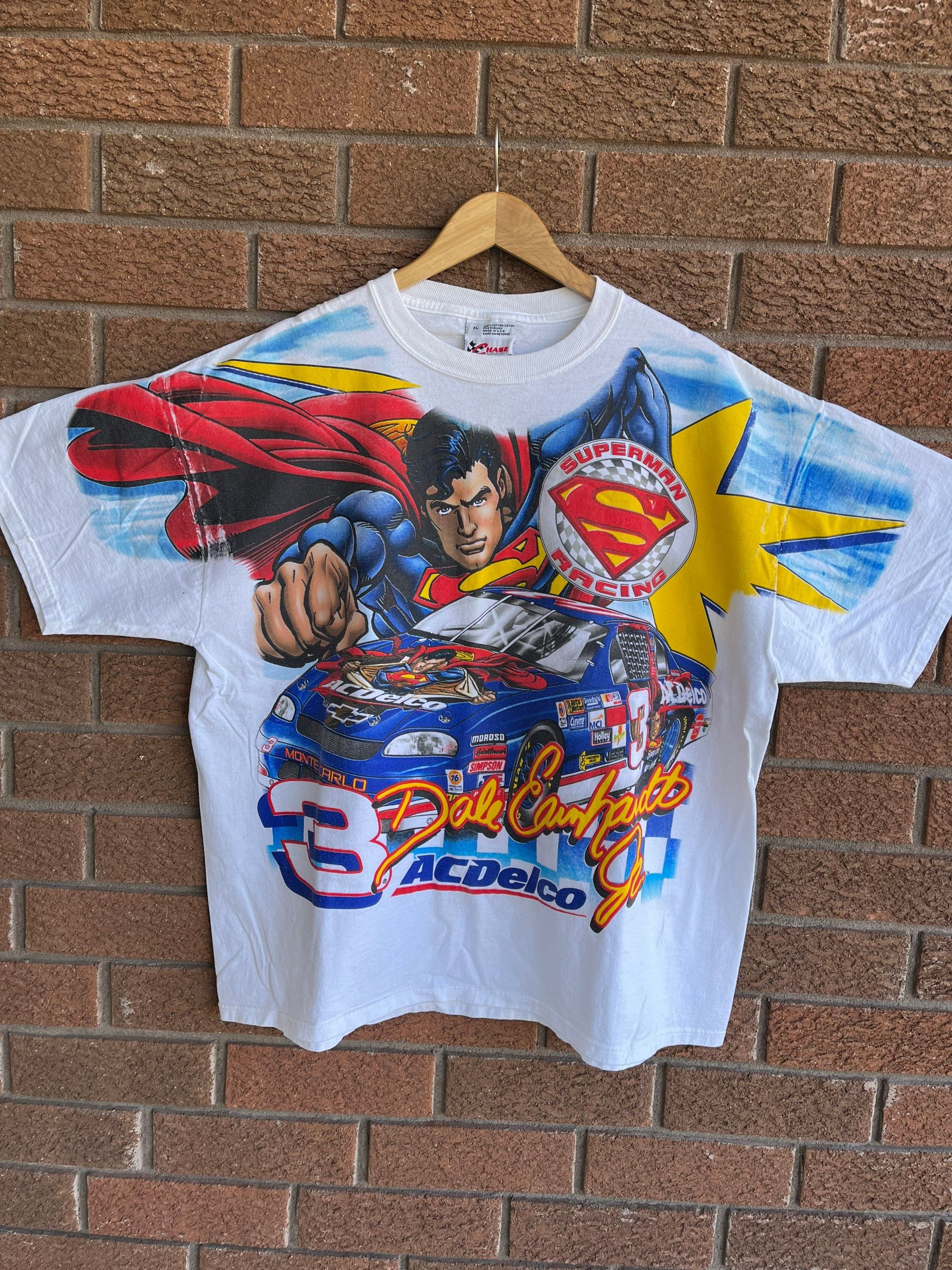 Vintage Vintage Dale Earnhardt Jr Superman AC Delco NascarT -shirt Size US XL / EU 56 / 4 - 1 Thumbnail