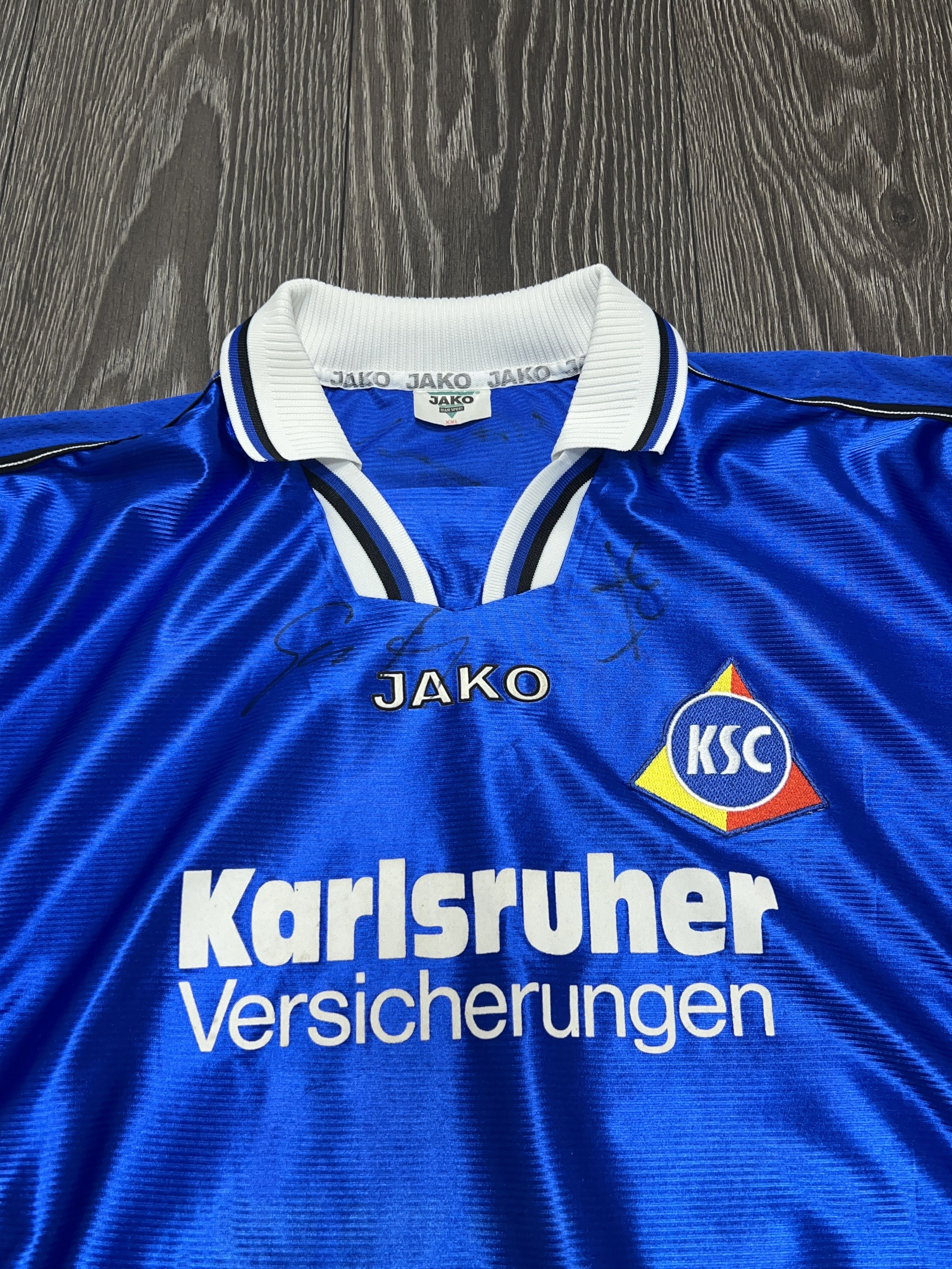 Other Jako Karlsruher SIGNED Autograph 2000 Football Shirt Jersey Size US XXL / EU 58 / 5 - 2 Thumbnail
