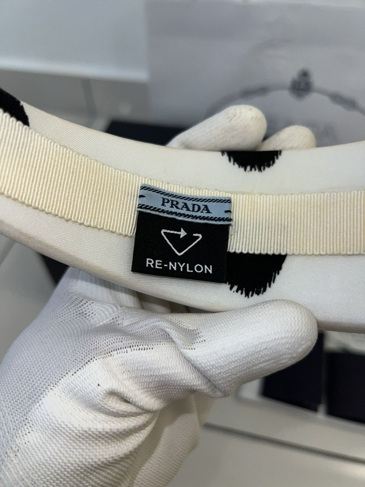 Prada Prada Continuation Headband White (SS24) Size ONE SIZE - 6 Thumbnail