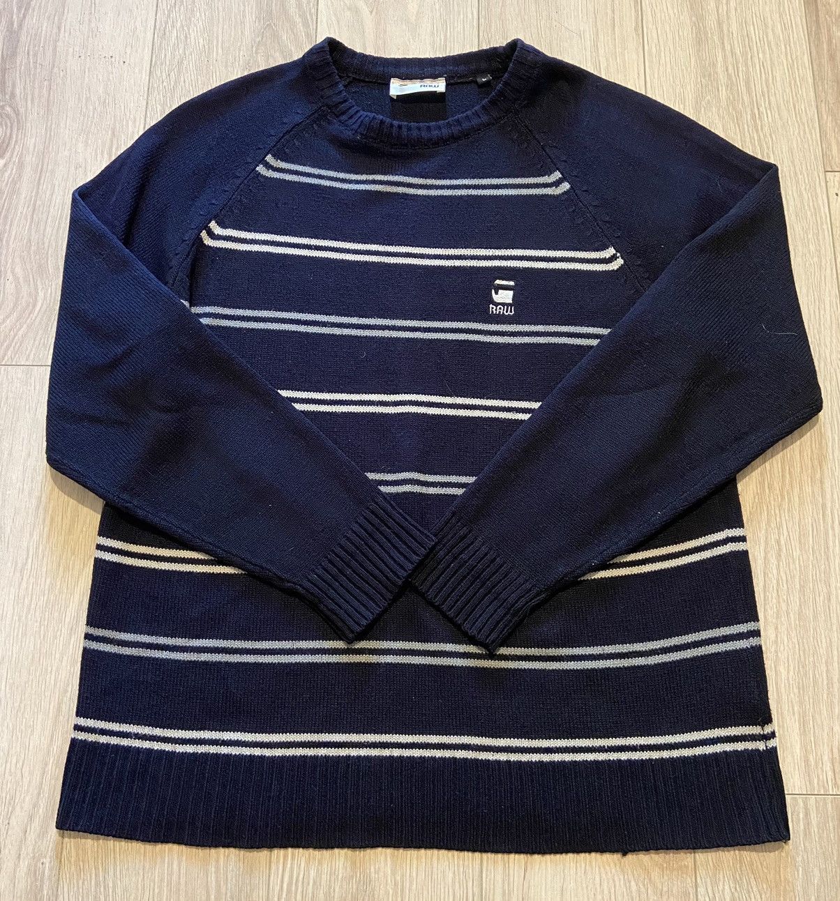 G-Star G Star Raw striped sweater Size US L / EU 52-54 / 3 - 1 Thumbnail