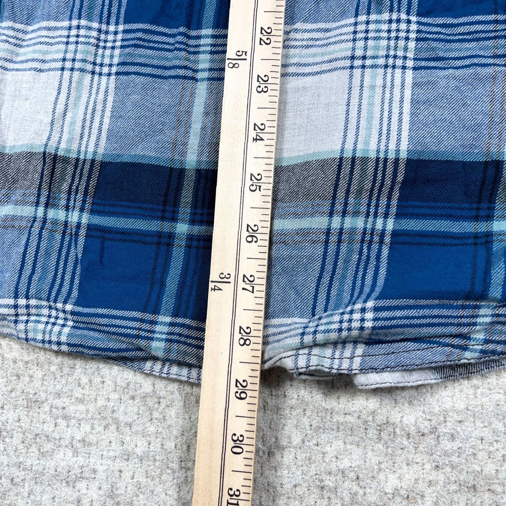 Vintage Simms Flannel Shirt Men XL Blue Plaid Button Up Fishing Gallatin Camp Hiking Size US XL / EU 56 / 4 - 7 Thumbnail