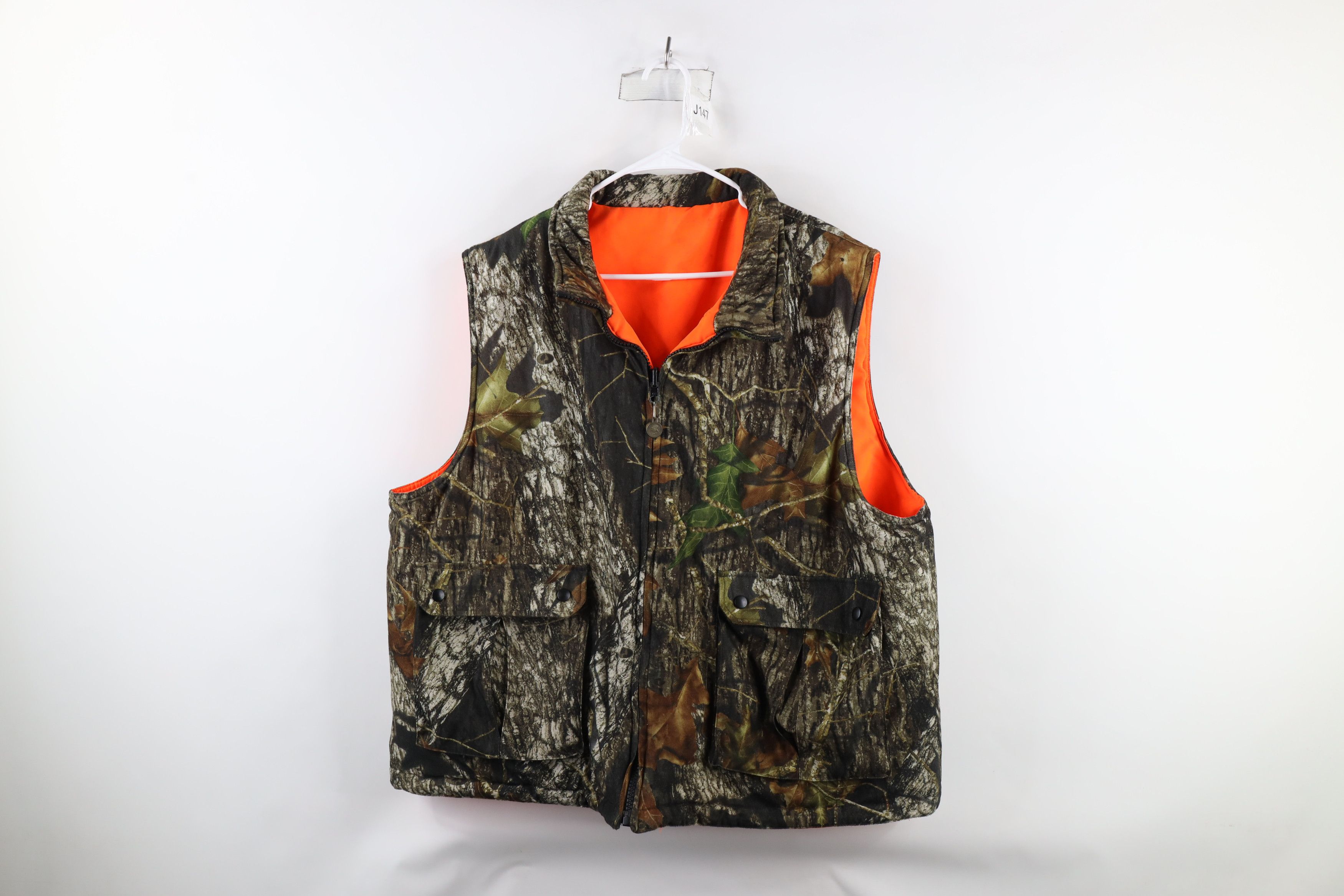Vintage Vintage 90s Streetwear Reversible Camouflage Puffer Vest Size ONE SIZE - 1 Thumbnail