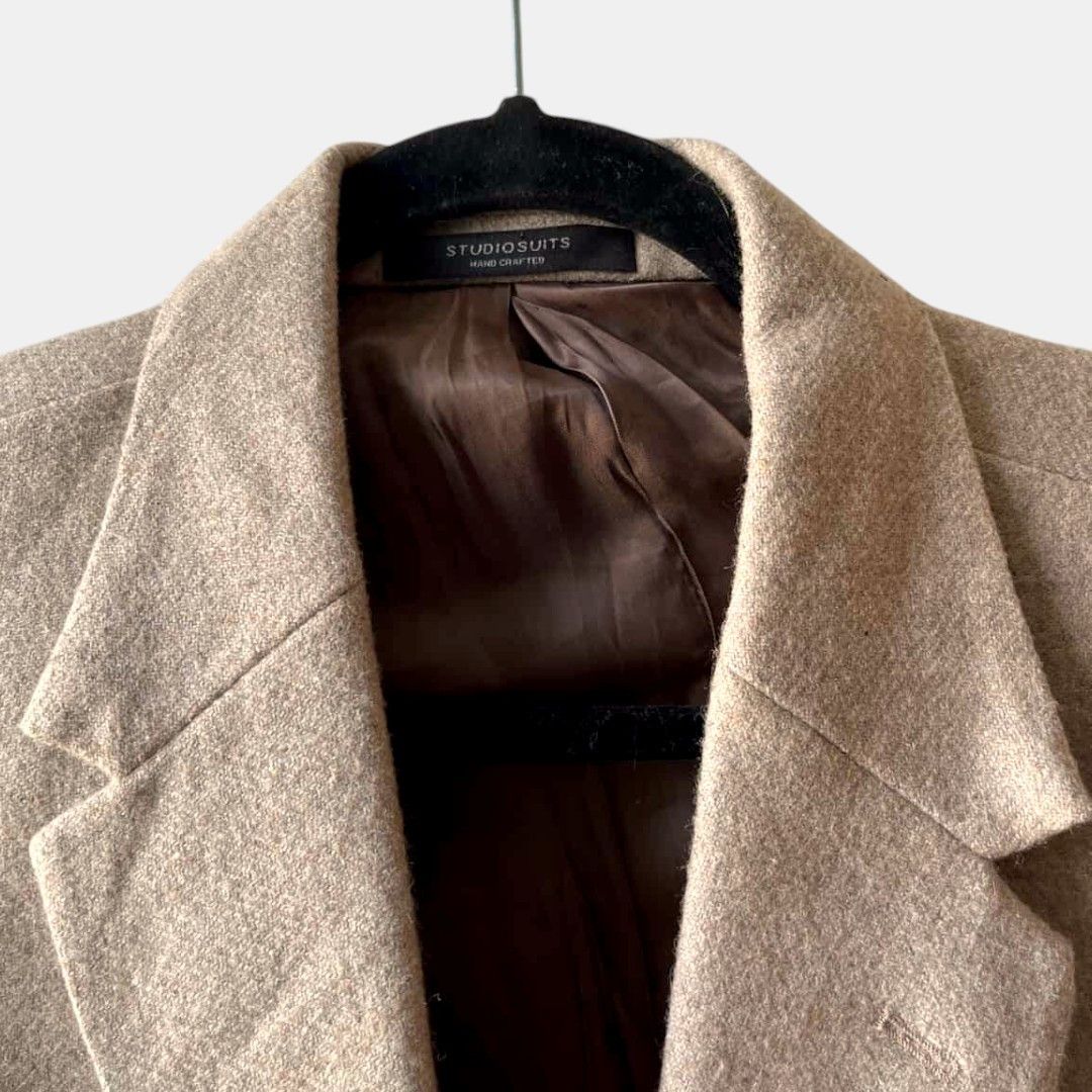 Other StudioSuits Hand Crafted blazer camel tweed wool-Fashionella Size 44R - 7 Thumbnail