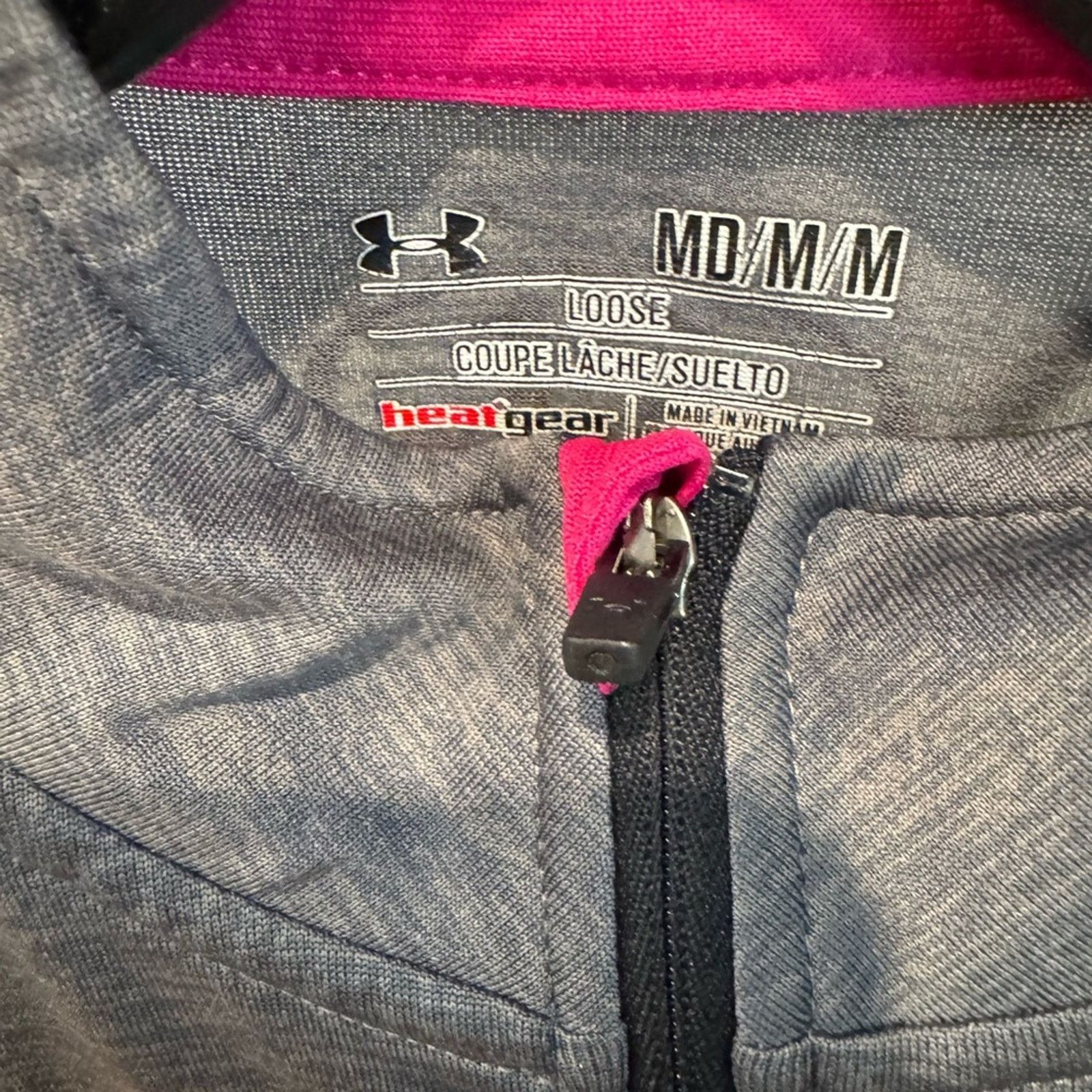 Under Armour Under Armour Heat Gear 1/4 Zip Grey With Pink Trim Size M Size M / US 6-8 / IT 42-44 - 6 Thumbnail