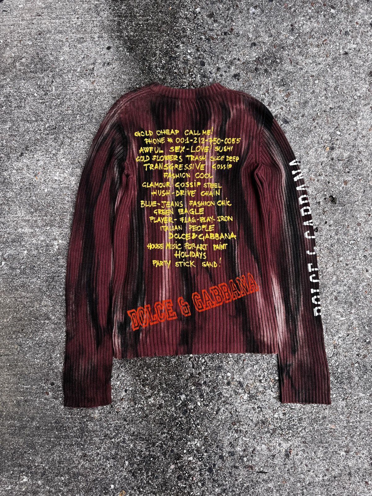 Dolce & Gabbana Dolce and Gabbana Knitted Graffiti Sweater Size US M / EU 48-50 / 2 - 2 Thumbnail