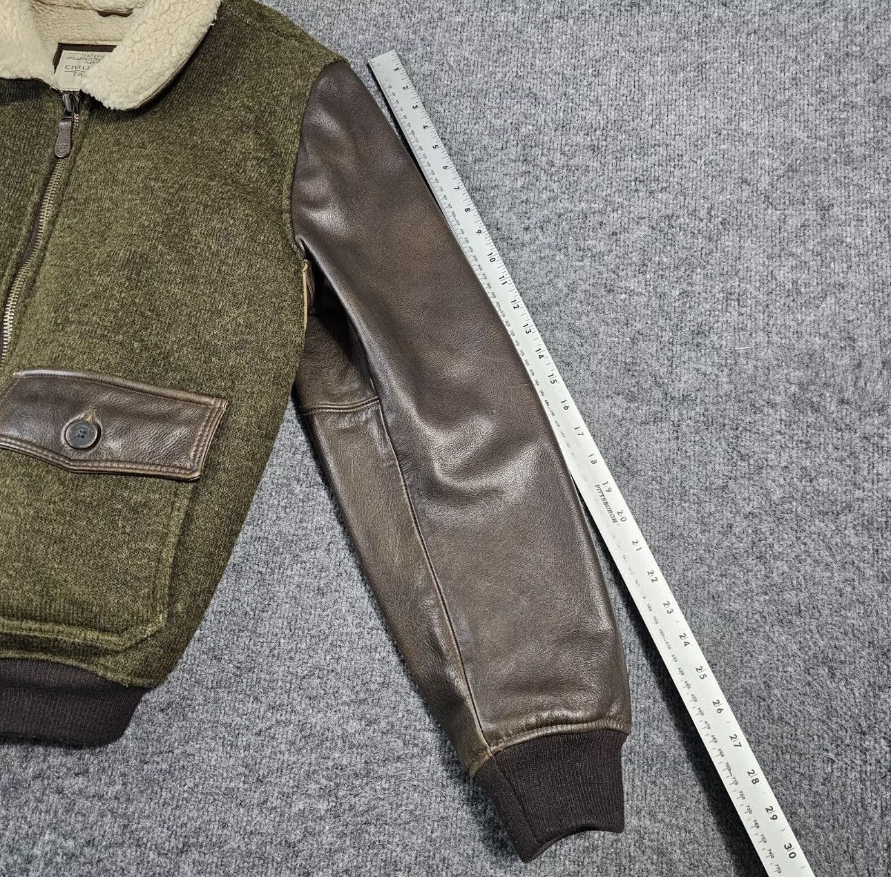 Cockpit USA Cockpit USA G-1 Flight Jacket - XL - Olive Wool & Leather Size US XL / EU 56 / 4 - 2 Thumbnail
