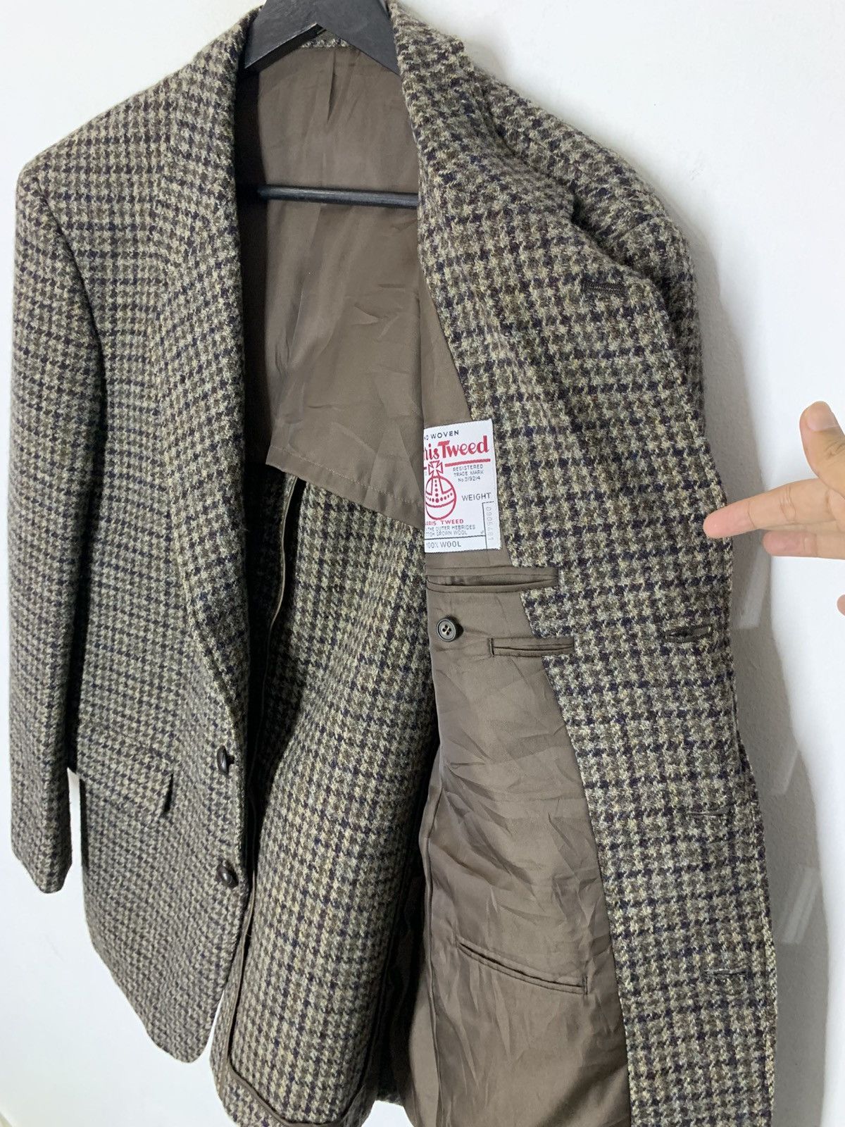 Harris Tweed Vintage Harris Tweed Houndstooth Wool Coat Blazer Size US M / EU 48-50 / 2 - 12 Thumbnail